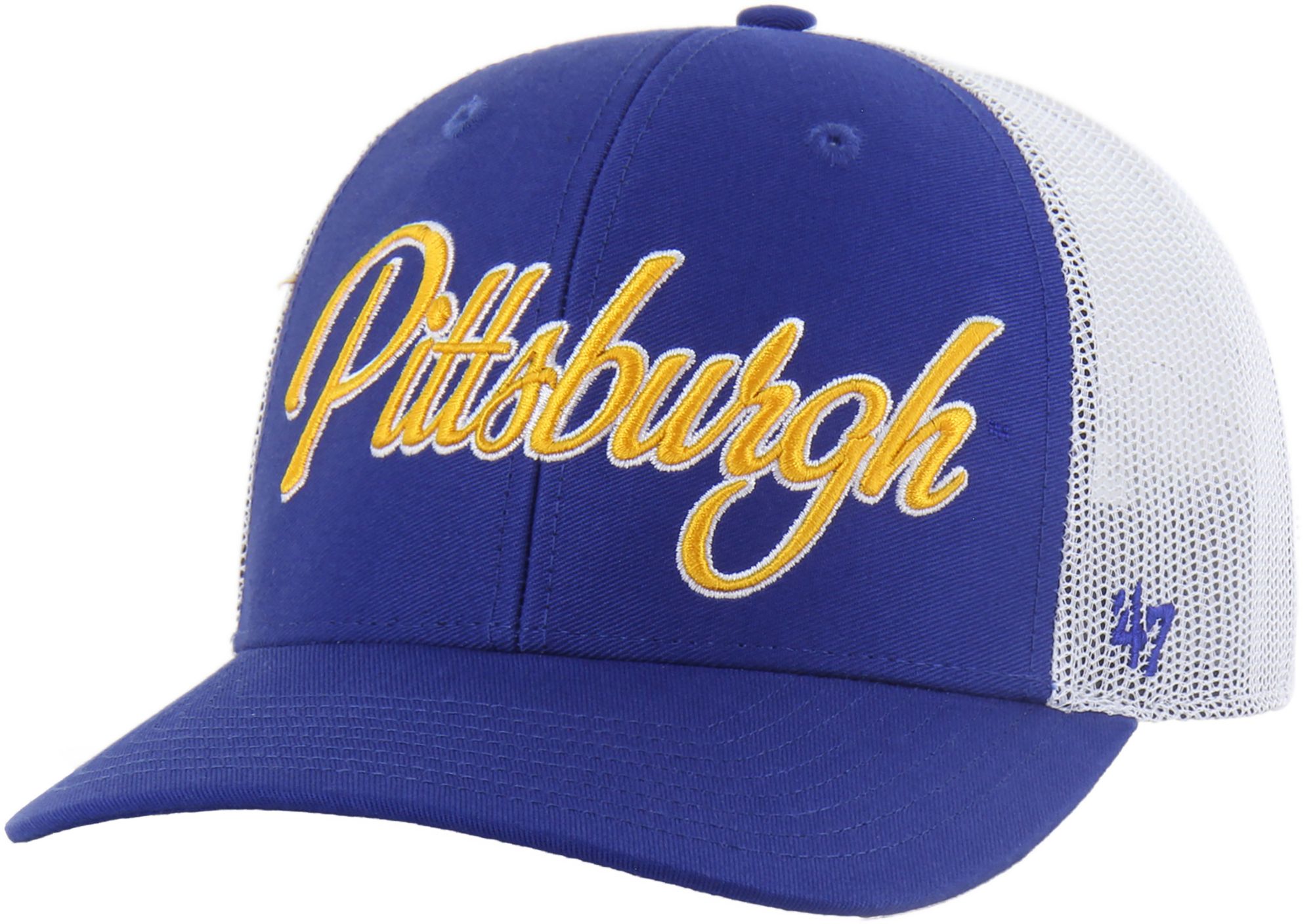'47 Adult Pitt Panthers Royal Overhand Adjustable Trucker Hat