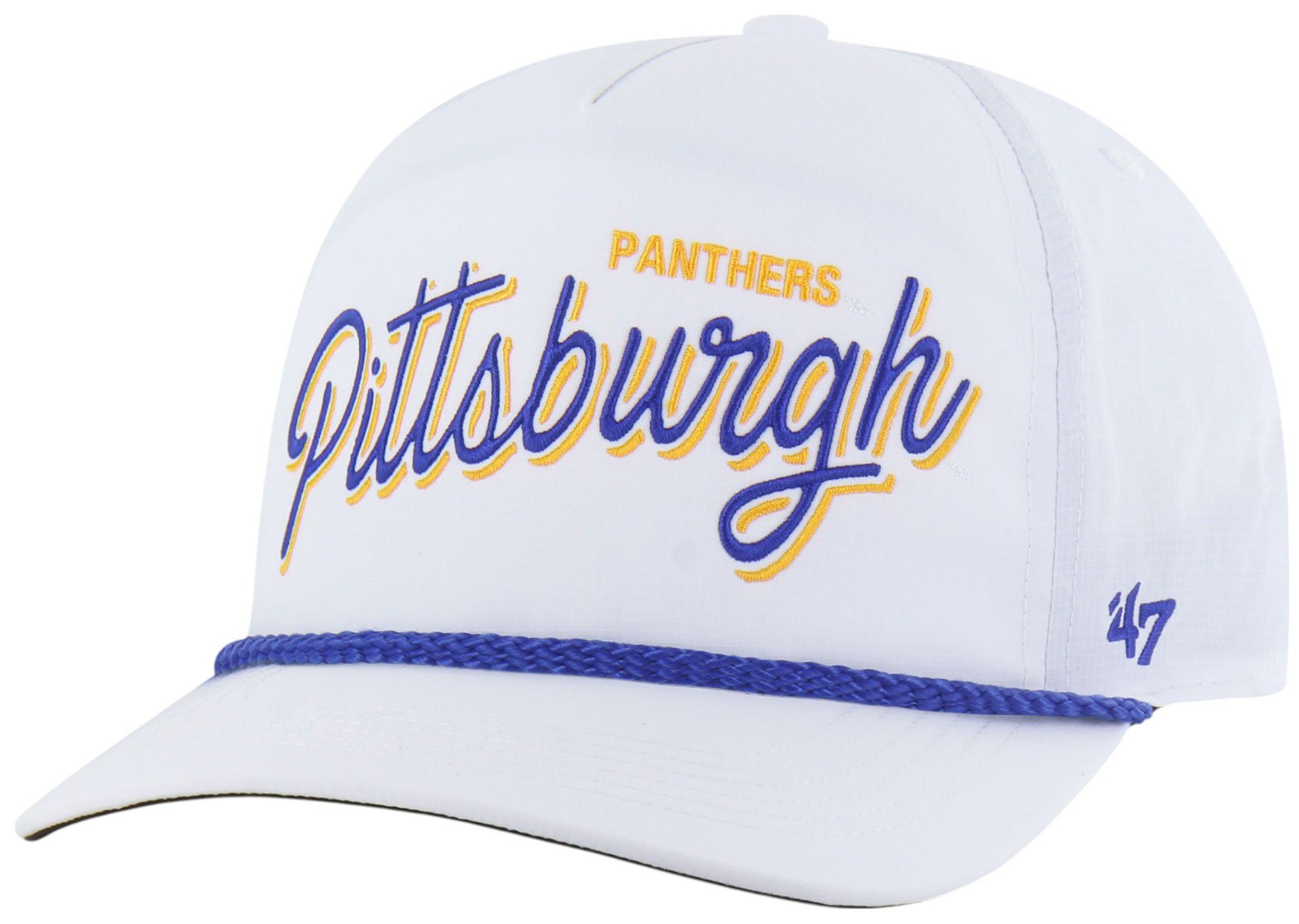'47 Adult Pitt Panthers White Brrr Fairway Hitch Adjustable Hat
