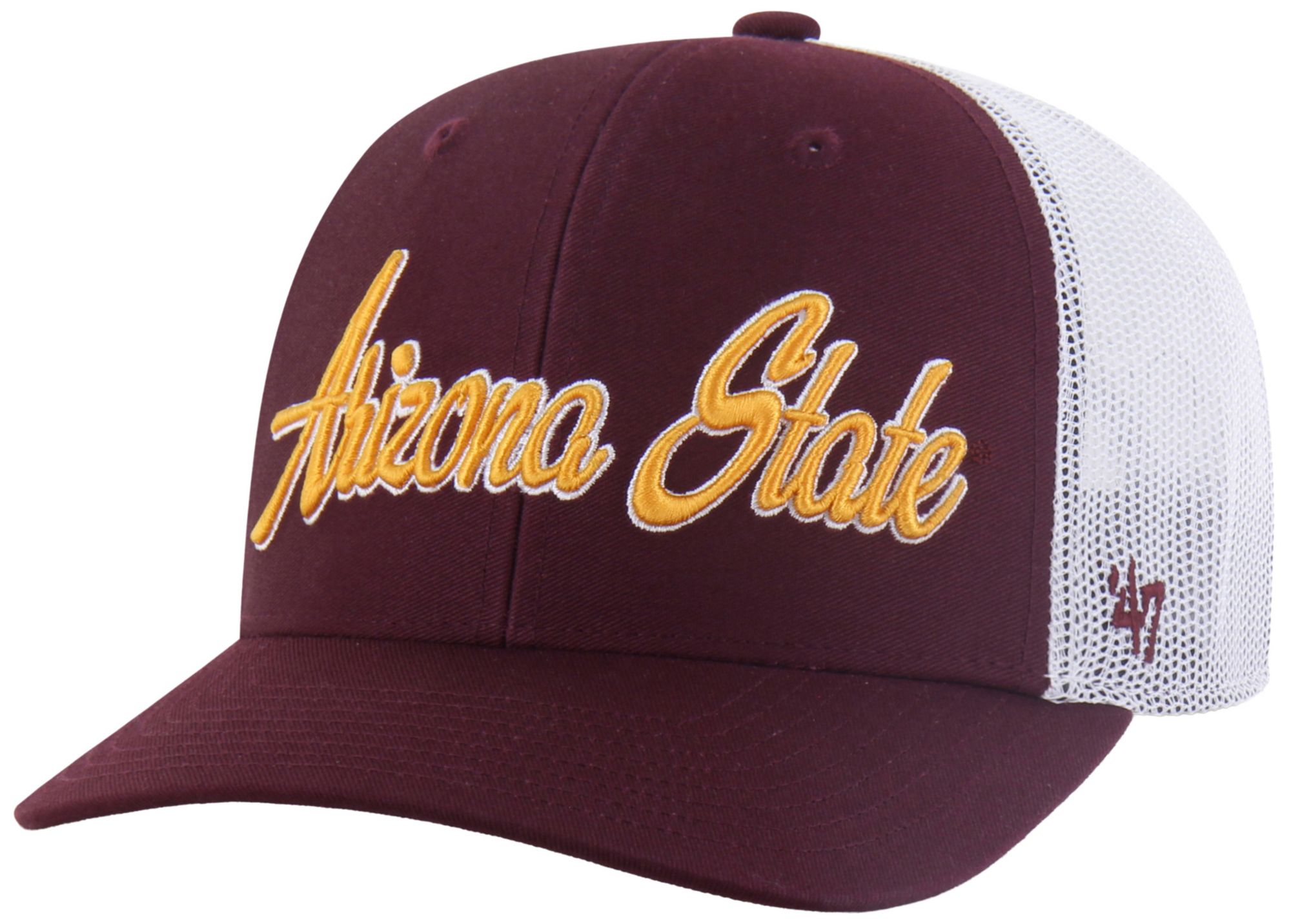 '47 Adult Arizona State Sun Devils Dark Maroon Overhand Adjustable Trucker Hat