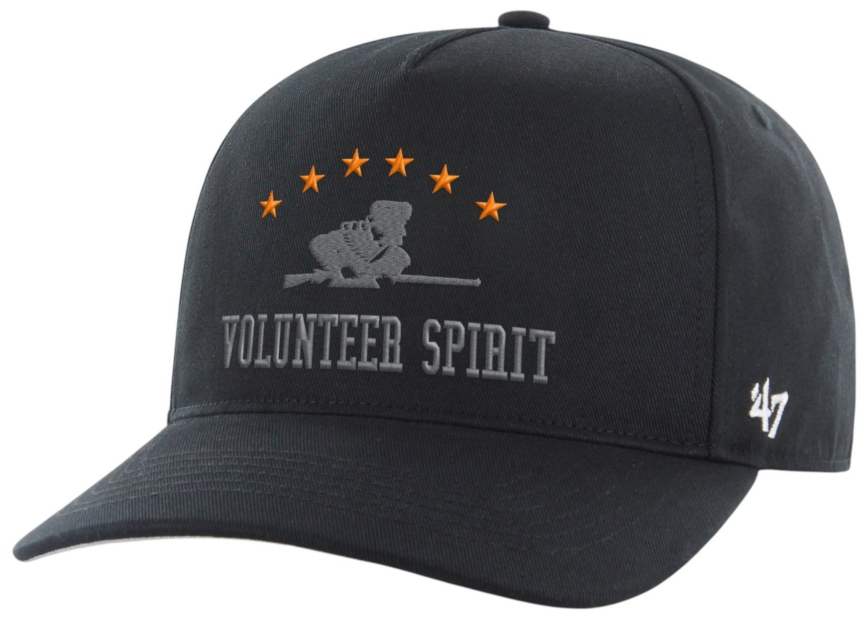 '47 Adult Tennessee Volunteers Black Tenn Smokey Grey Spirit Hitch Hat