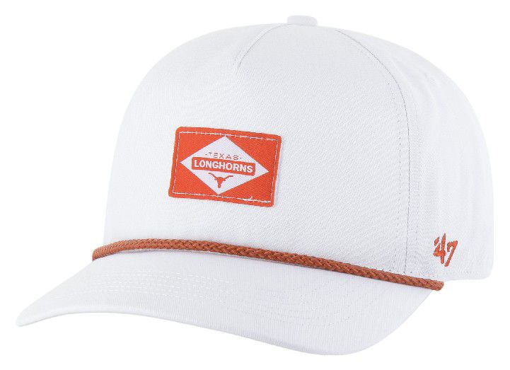 '47 Adult Texas Longhorns White Milkwood Rope Hitch Adjustable Hat