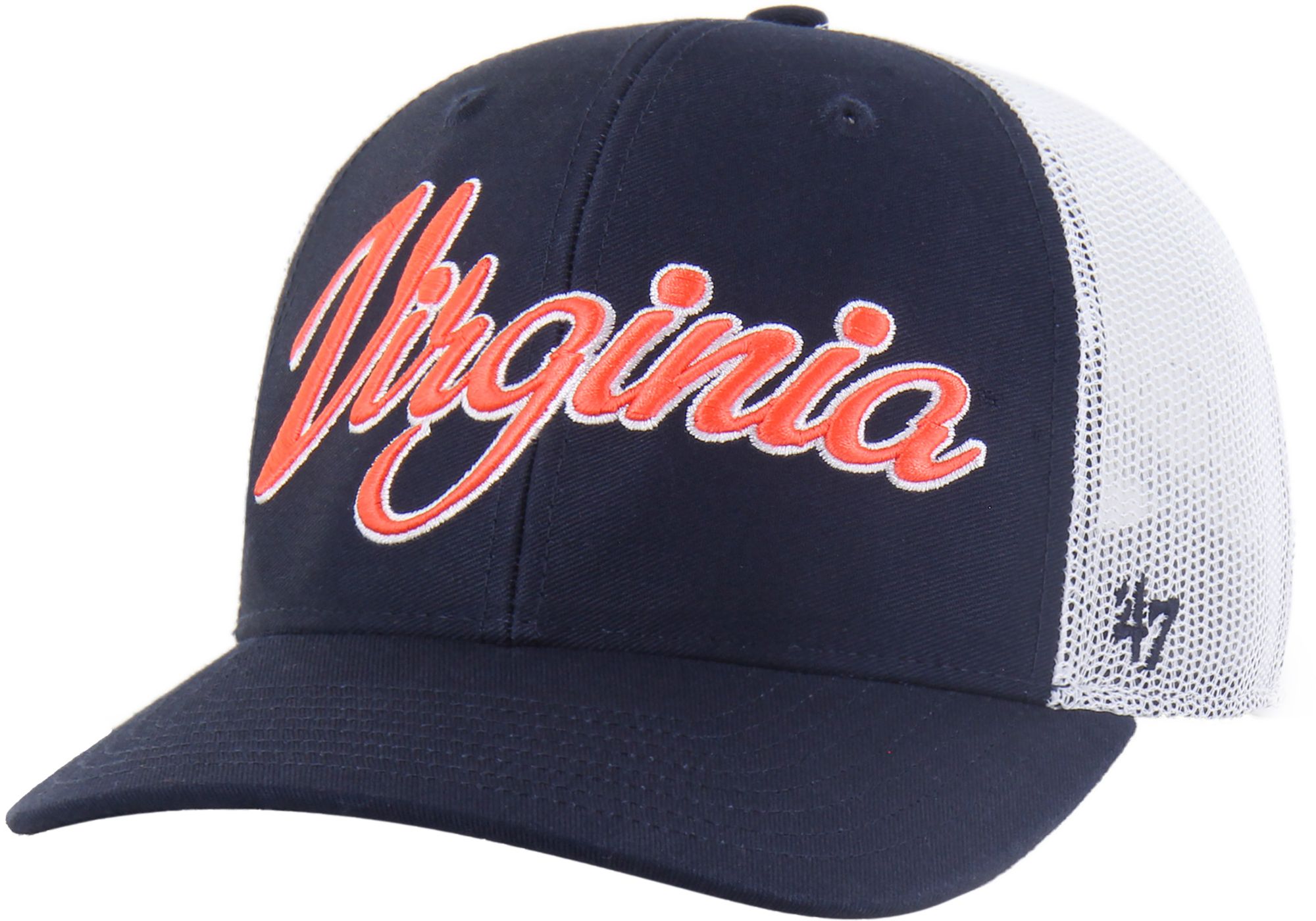 '47 Adult Virginia Cavaliers Navy Overhand Adjustable Trucker Hat
