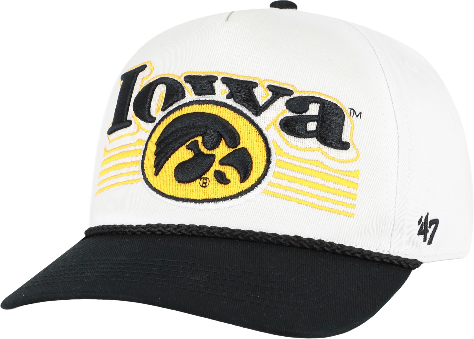 '47 Adult Iowa Hawkeyes Sandstone Script Fade Hitch Adjustable Hat