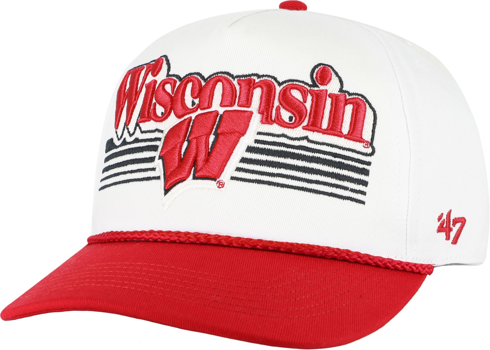 '47 Adult Wisconsin Badgers Sandstone Script Fade Hitch Adjustable Hat