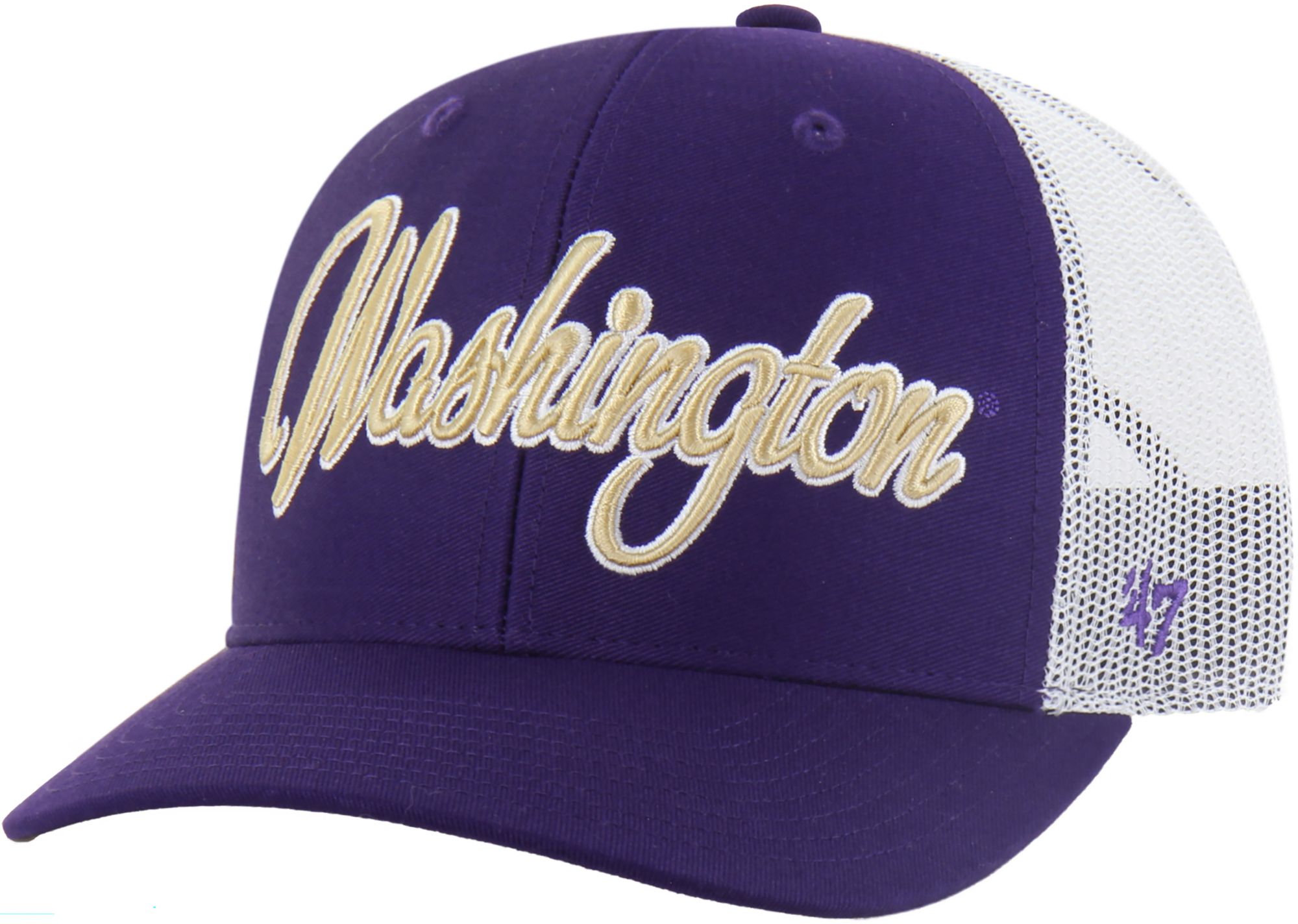 '47 Adult Washington Huskies Purple Overhand Adjustable Trucker Hat
