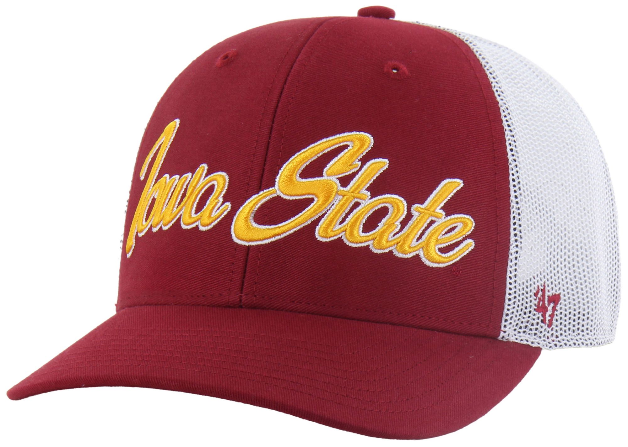 '47 Adult Iowa State Cyclones Razor Red Overhand Adjustable Trucker Hat