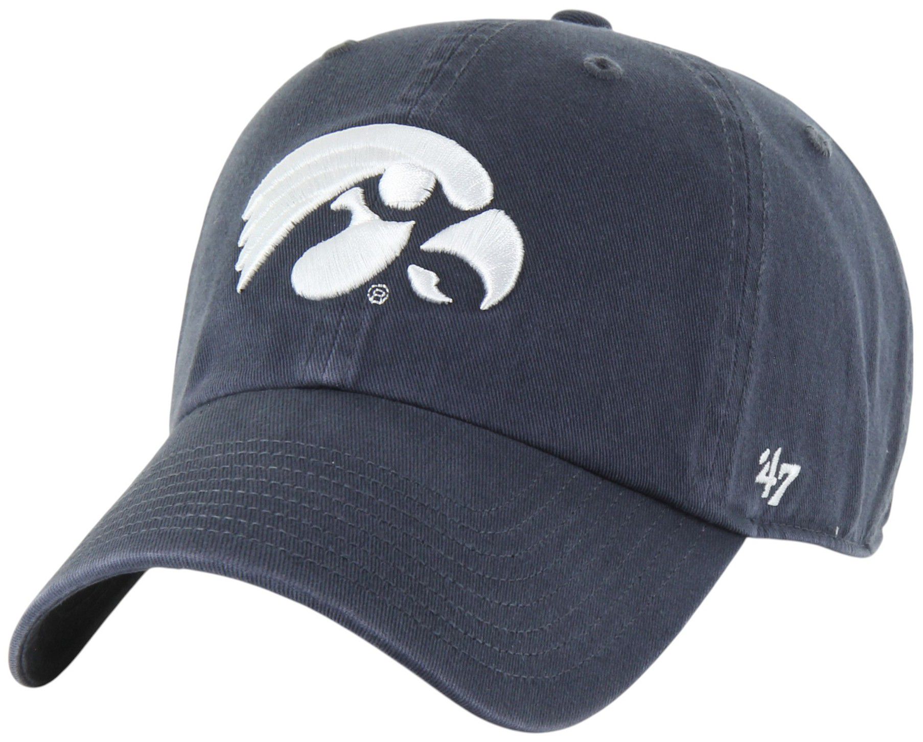 47 Adult Iowa Hawkeyes Vintage Navy Clean Up Adjustable Hat