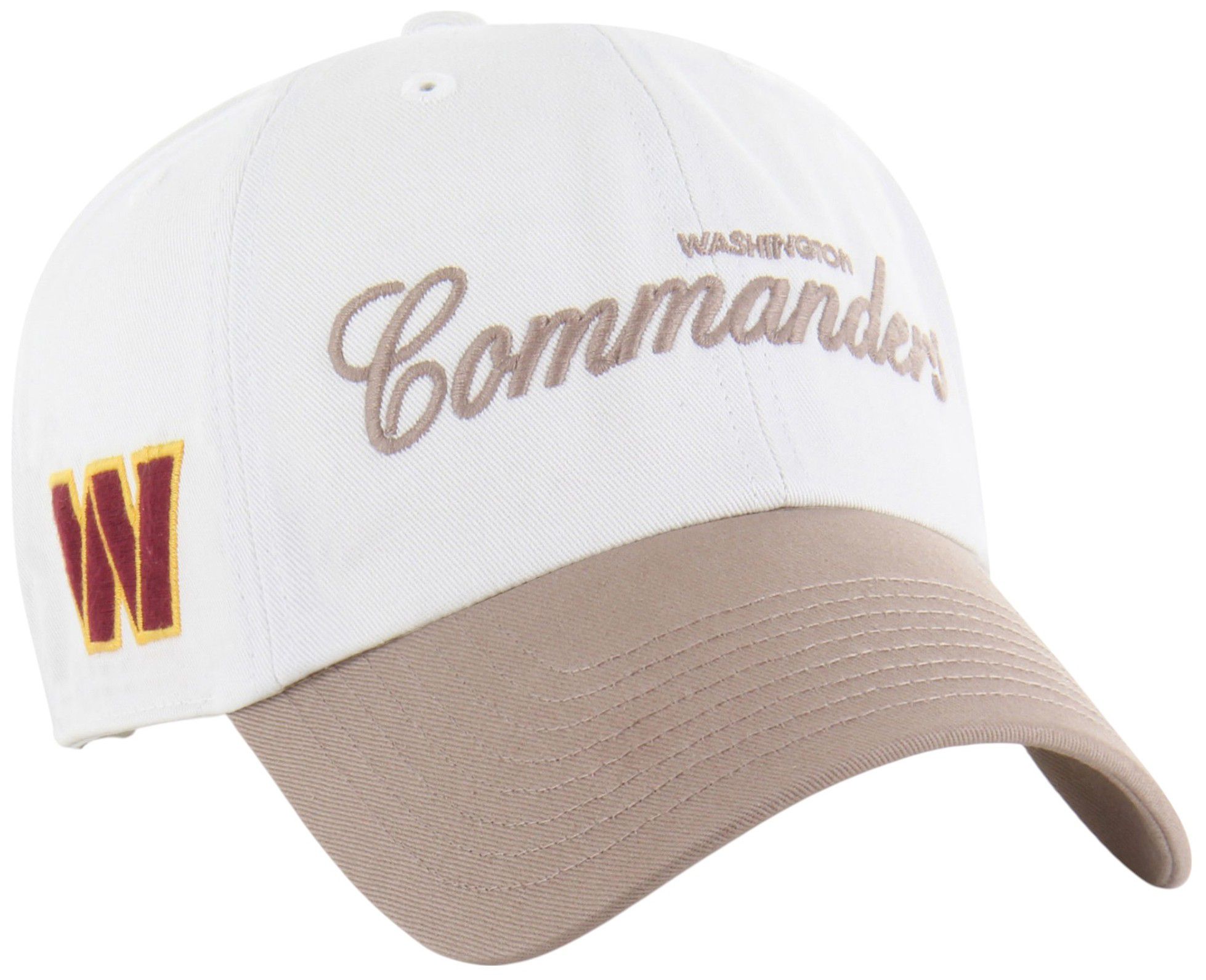 '47 Adult Washington Commanders Sandstone Foundation 2-Tone Beige Clean Up Adjustable Hat