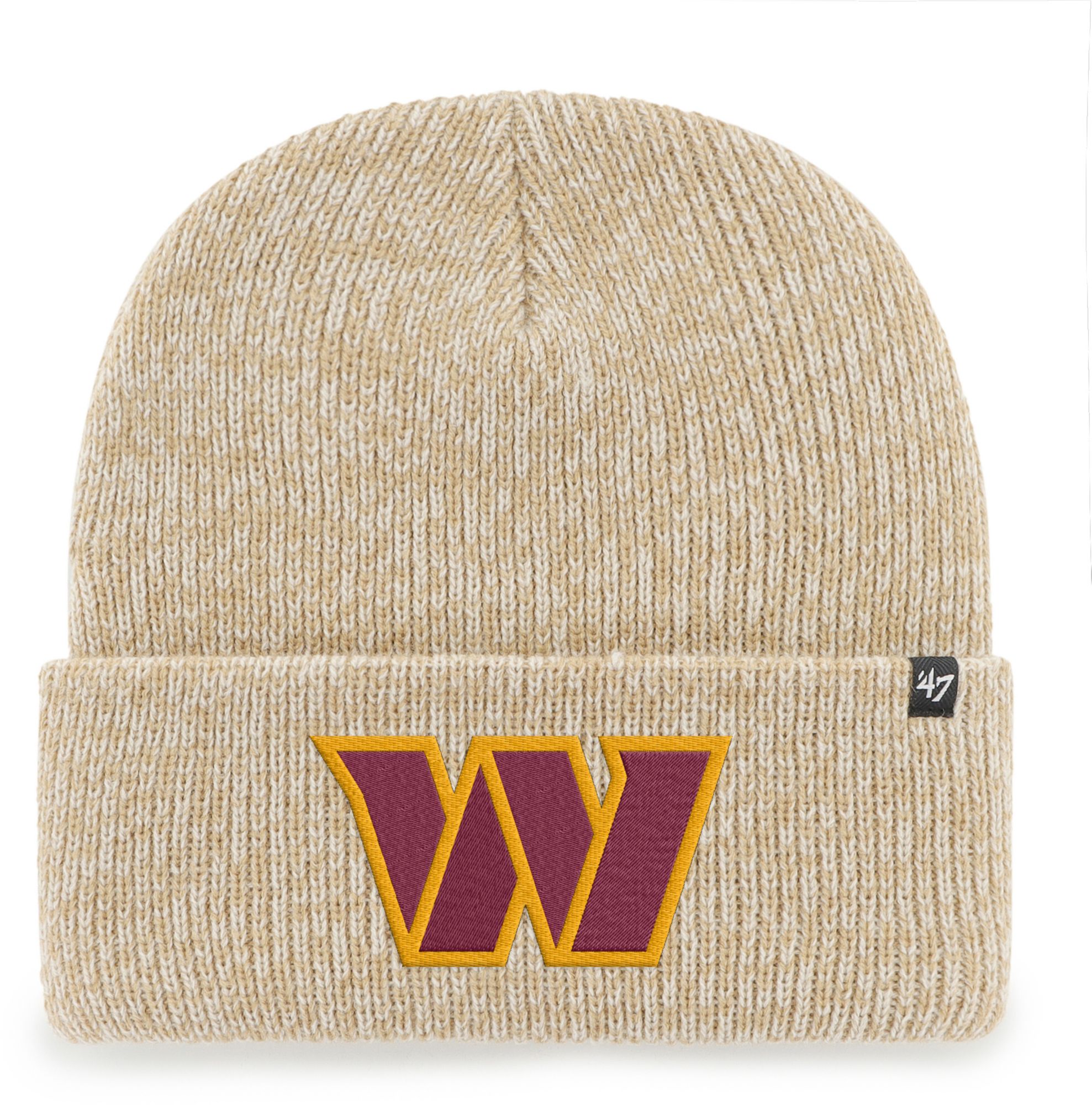 47 Adult Washington Commanders Khaki Brain Freeze Knit Beanie