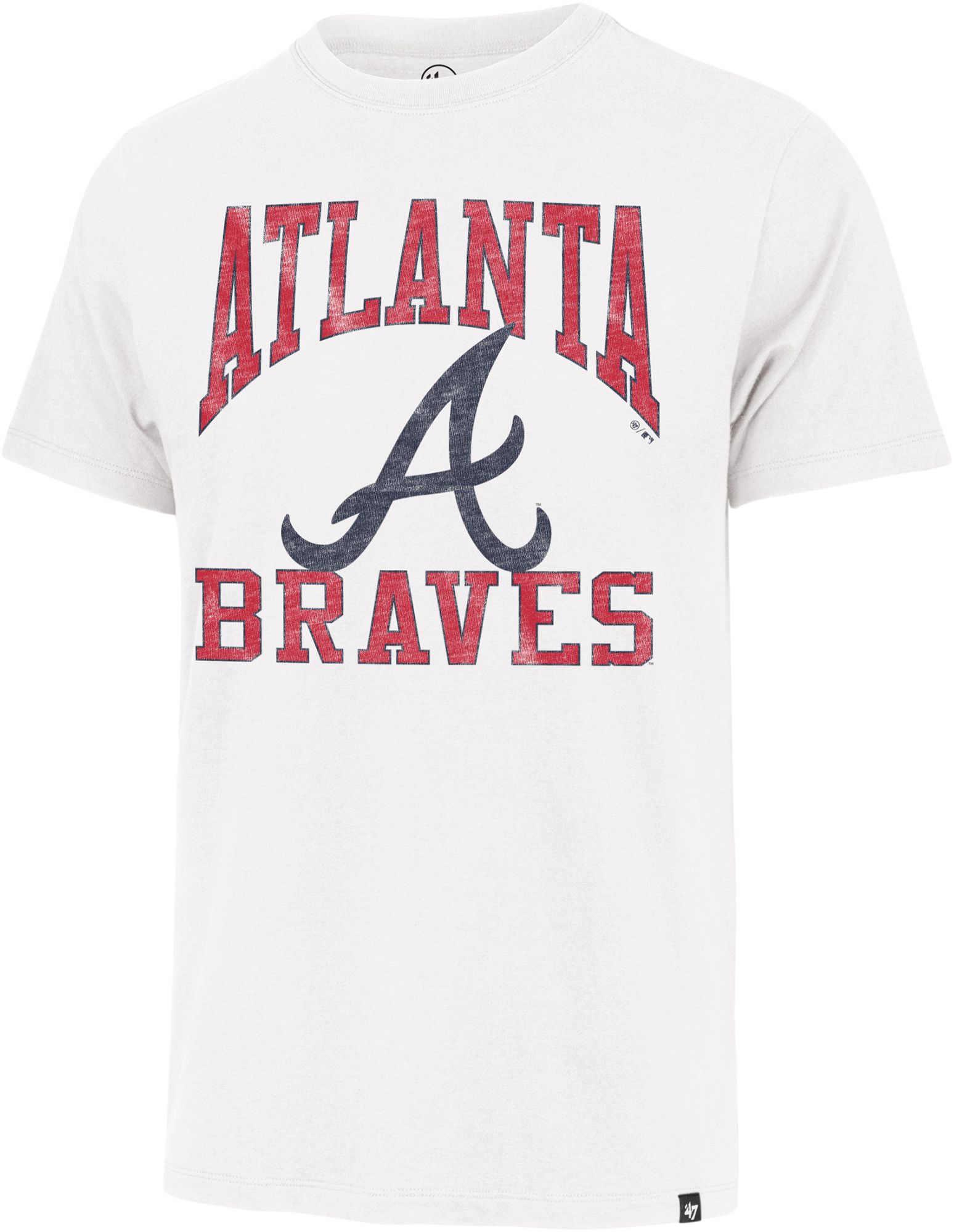 '47 Men's Atlanta Braves White Wash Franklin T-Shirt