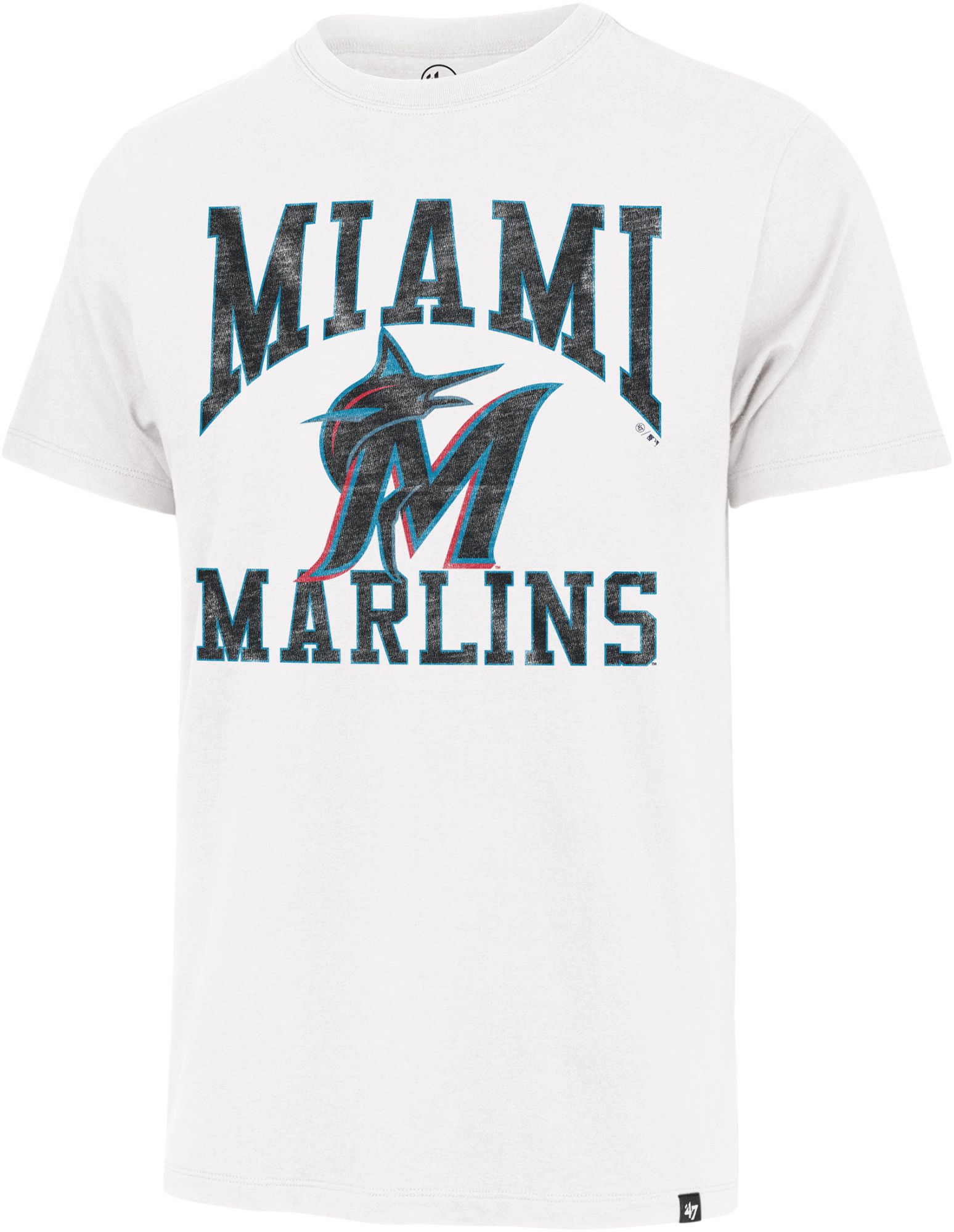 '47 Men's Miami Marlins White Wash Franklin T-Shirt
