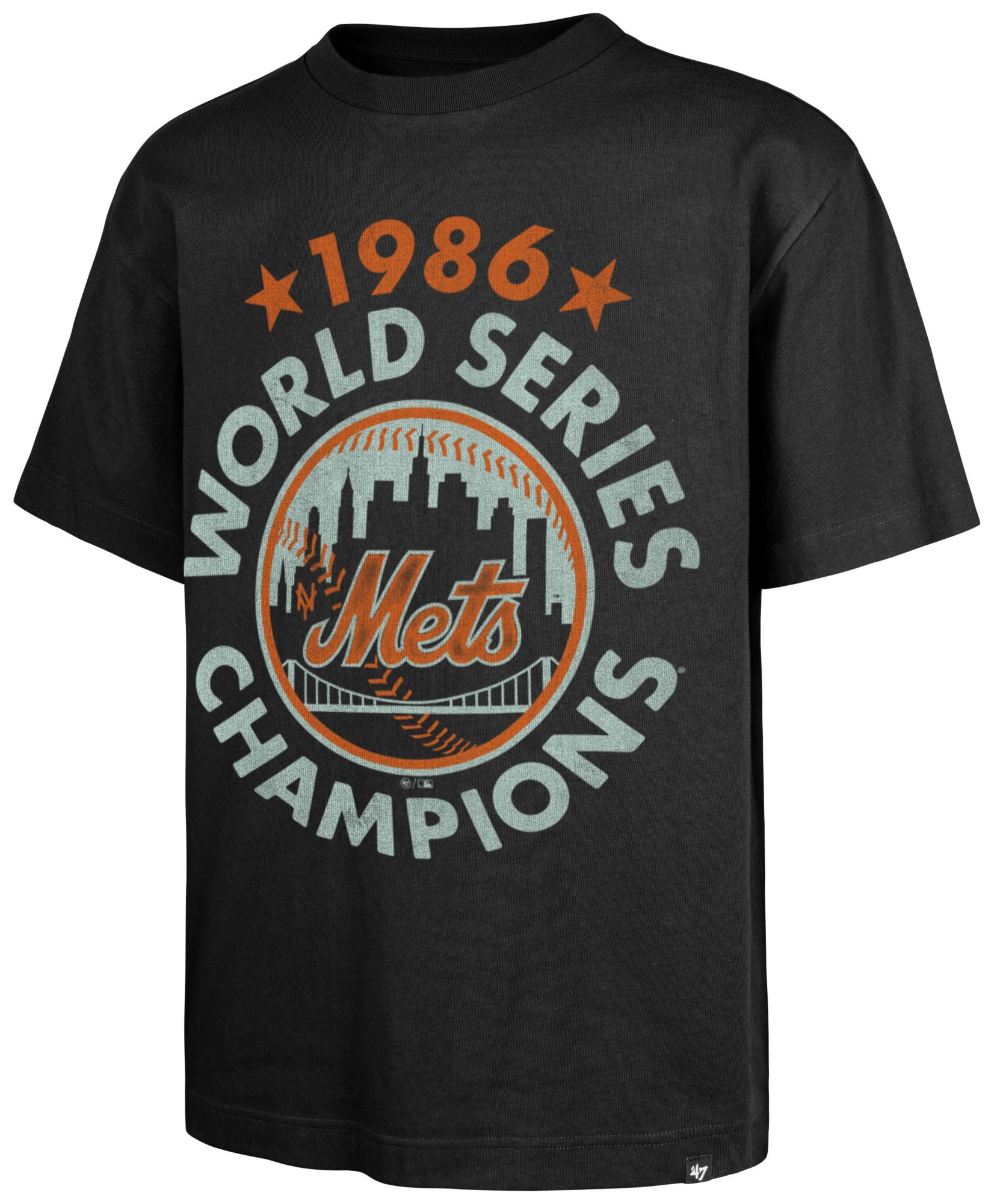 '47 Men's New York Mets Black Sigma Foundation T-Shirt