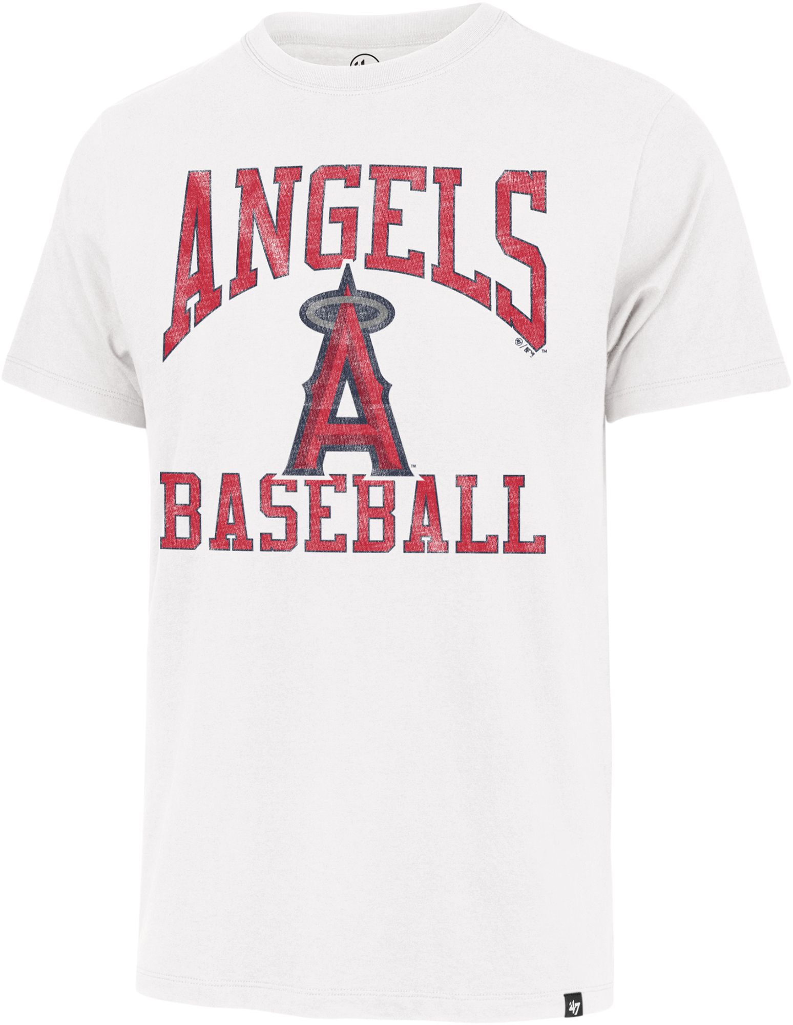 '47 Men's Los Angeles Angels White Wash Franklin T-Shirt