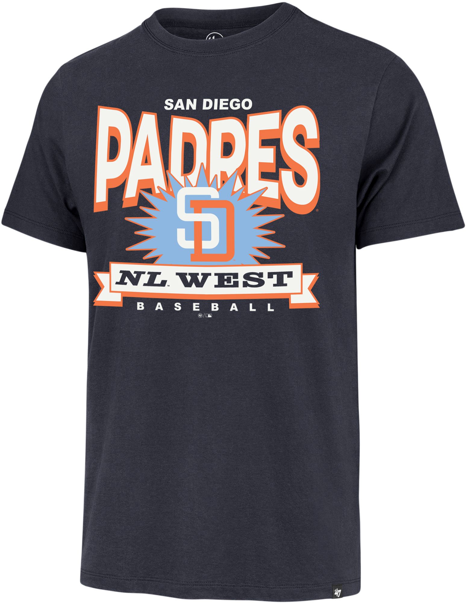 '47 Men's San Diego Padres Blue Cooperstown Twelve Six Franklin T-Shirt