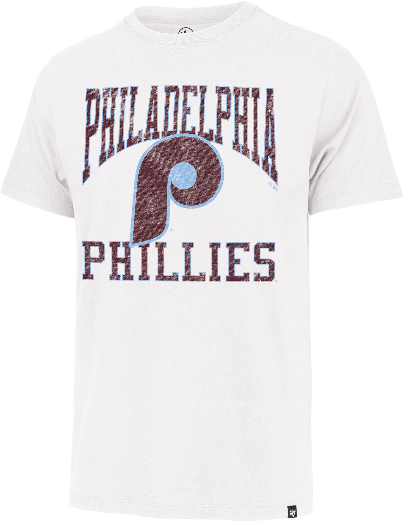'47 Men's Philadelphia Phillies White Wash Big Ups Franklin T-Shirt