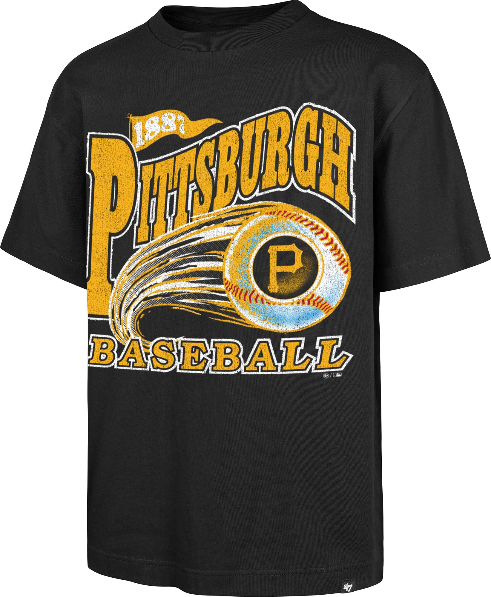 '47 Men's Pittsburgh Pirates Black Foundation T-Shirt