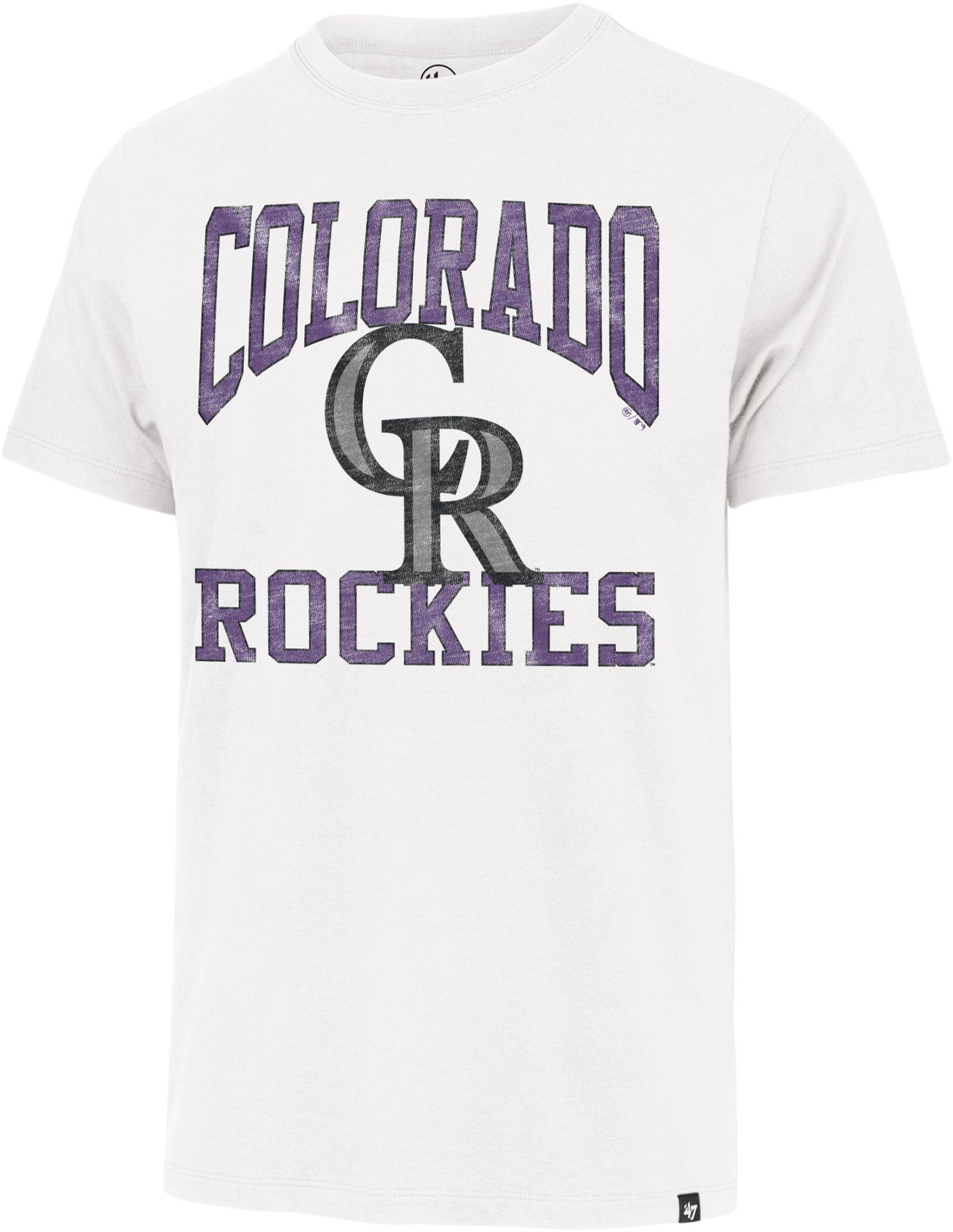 '47 Men's Colorado Rockies White Wash Franklin T-Shirt