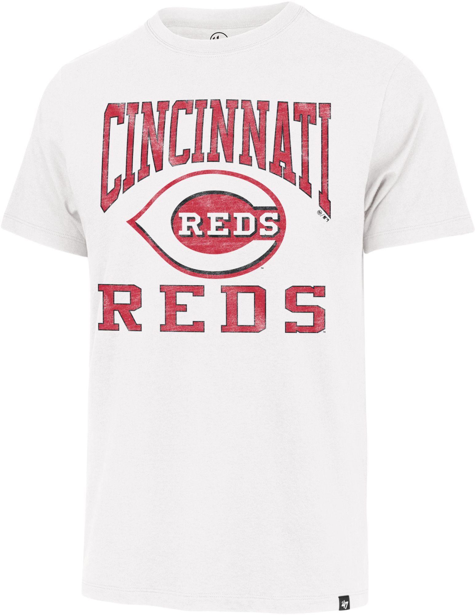 '47 Men's Cincinnati Reds White Wash Franklin T-Shirt