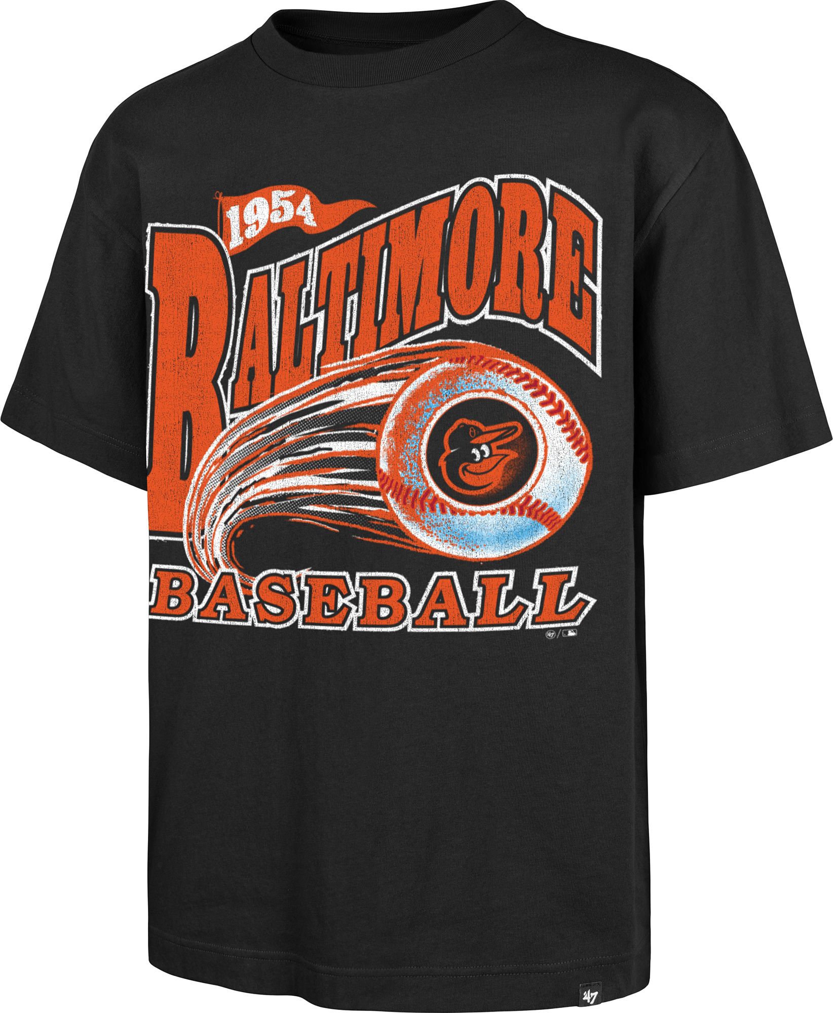 '47 Men's Baltimore Orioles Black Foundation T-Shirt