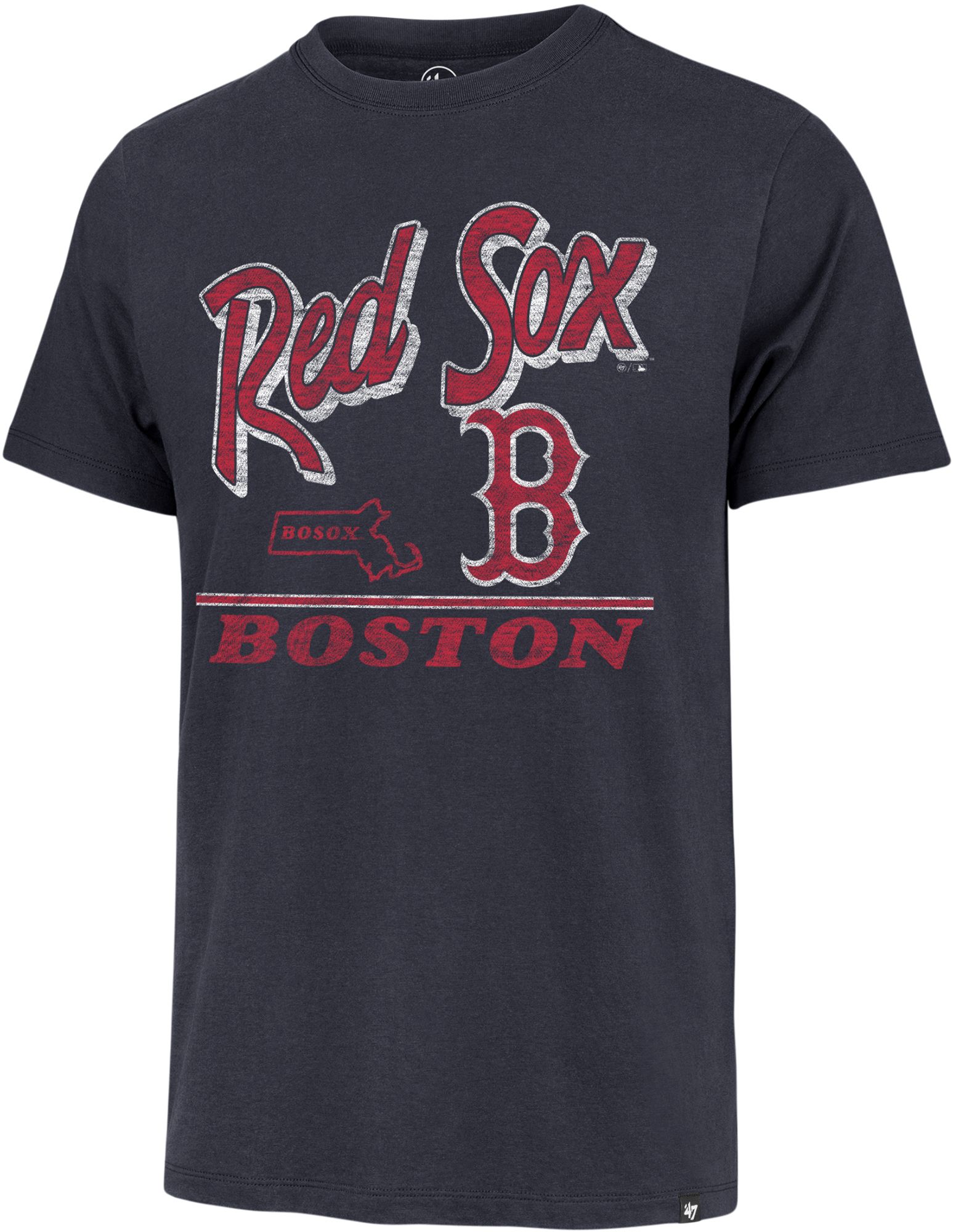 '47 Men's Boston Red Sox Blue Fly By Franklin T-Shirt