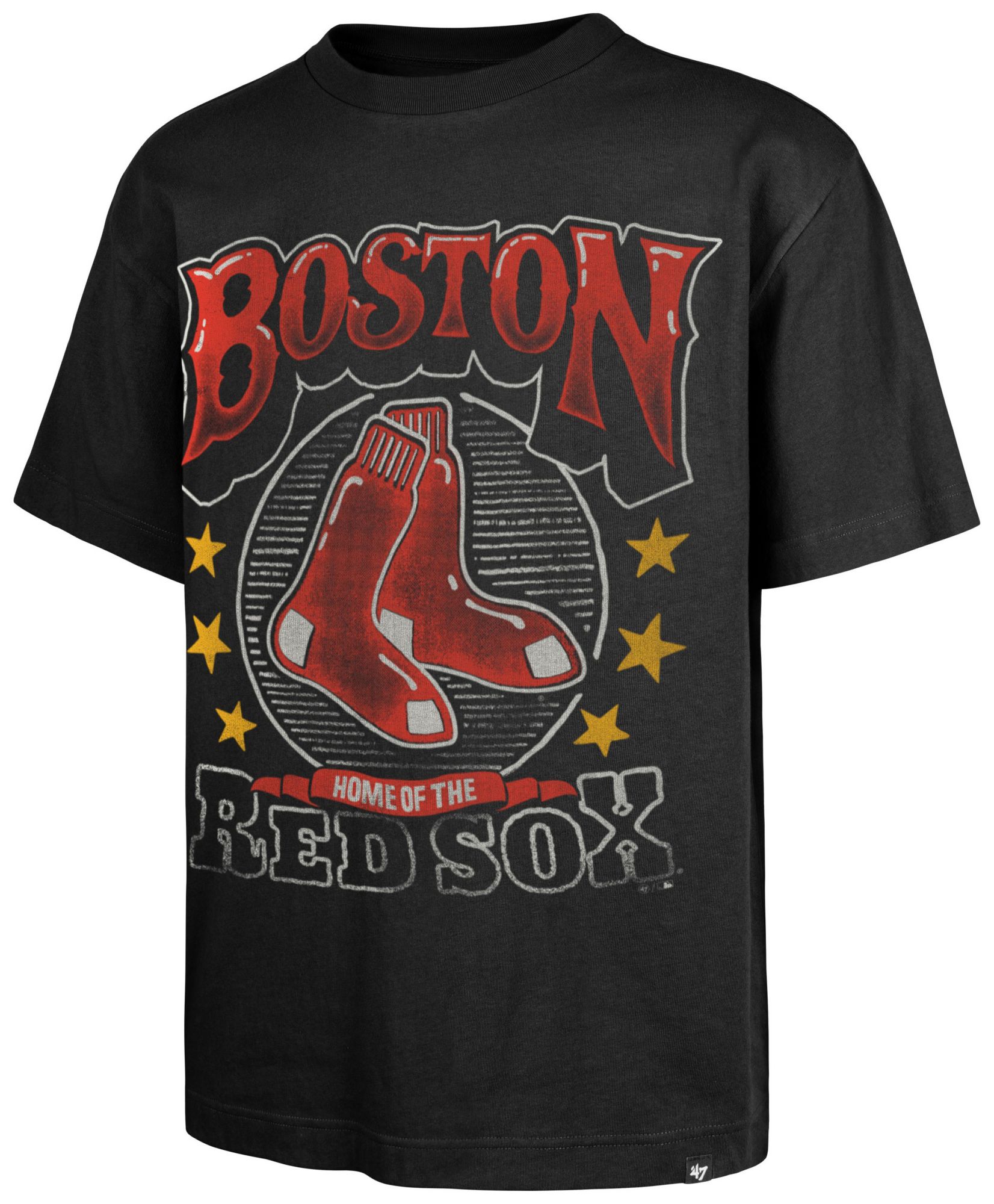 '47 Men's Boston Red Sox Black Sigma Foundation T-Shirt