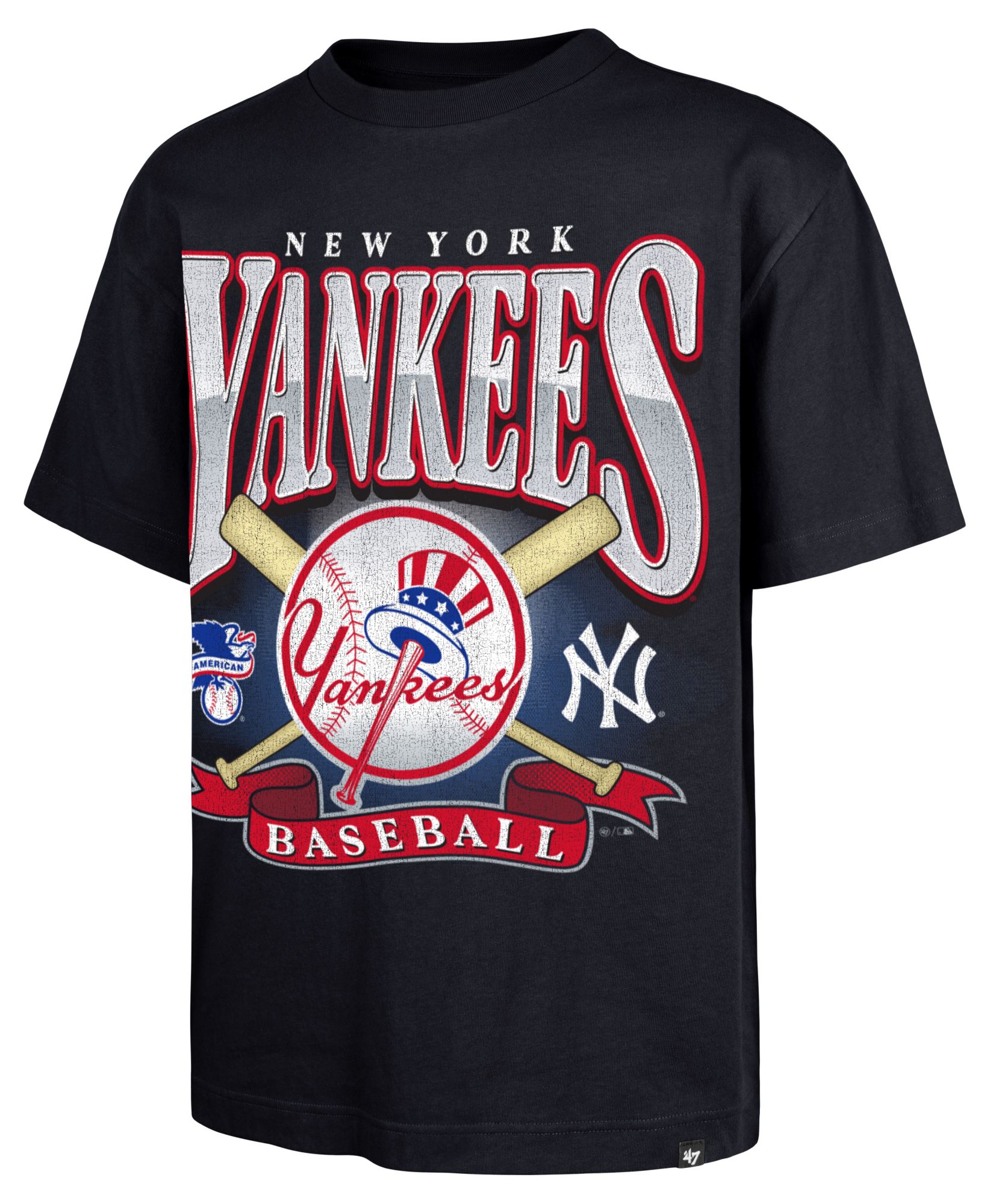 '47 Men's New York Yankees Navy Chrometown Foundation T-Shirt