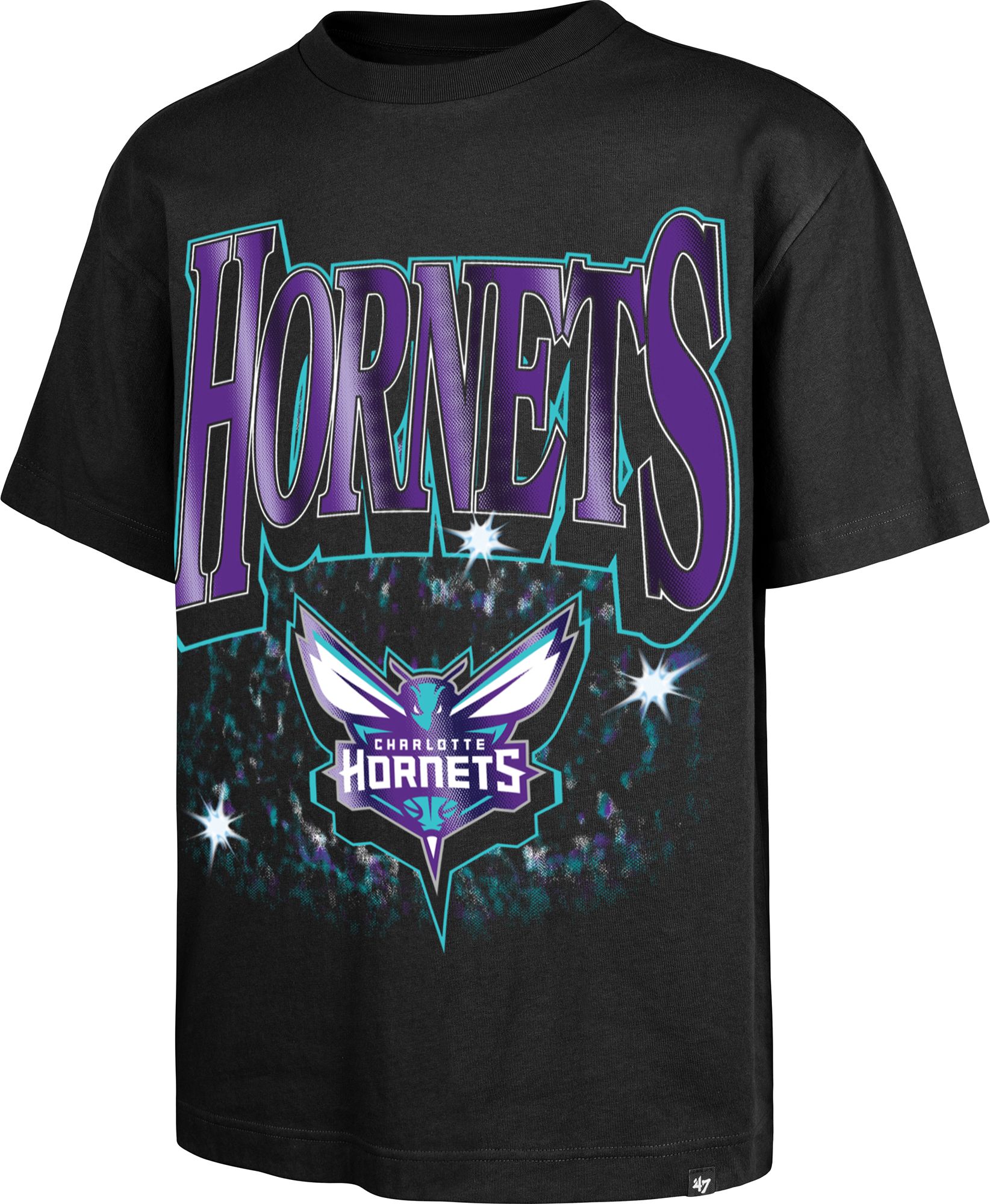 '47 Men's Charlotte Hornets Black Everytime Foundation T-Shirt