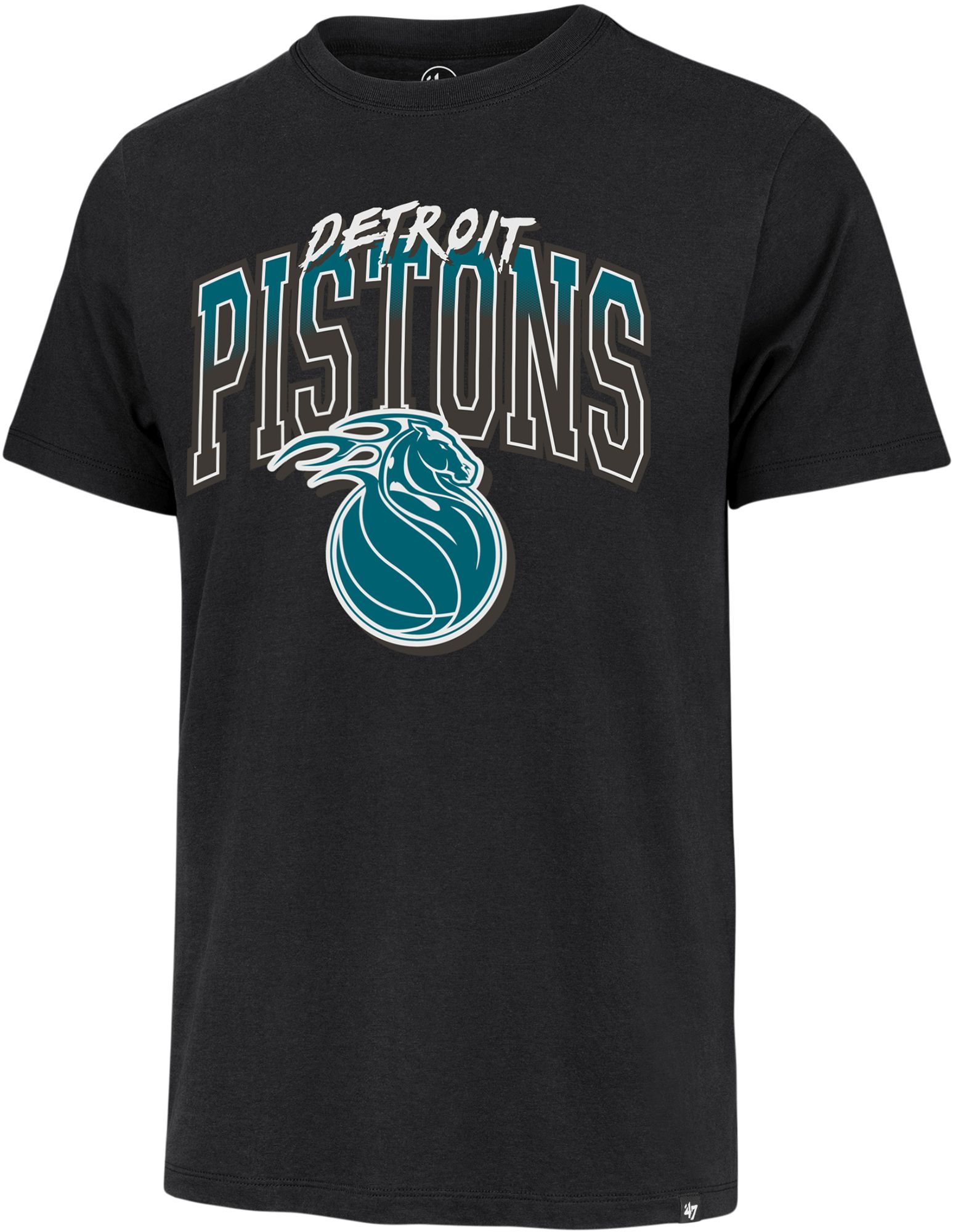'47 Men's Detroit Pistons Black 2025 Swish Fade T-Shirt