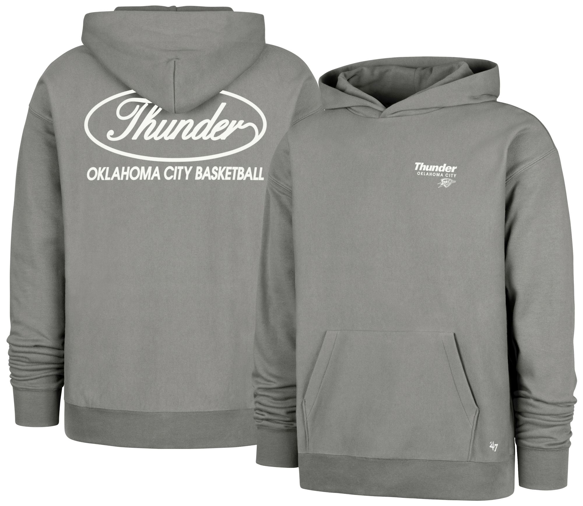 '47 Men's Oklahoma City Thunder Grey Triple Double Hoodie