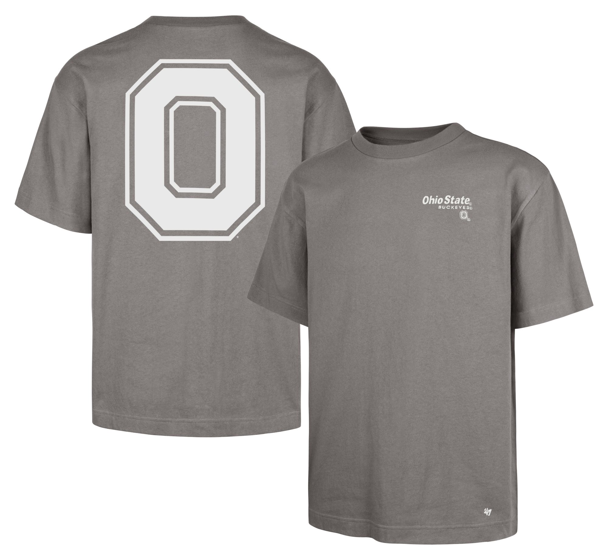 '47 Men's Ohio State Buckeyes Wolf Grey Lateral Foundation Short Sleeve T-Shirt