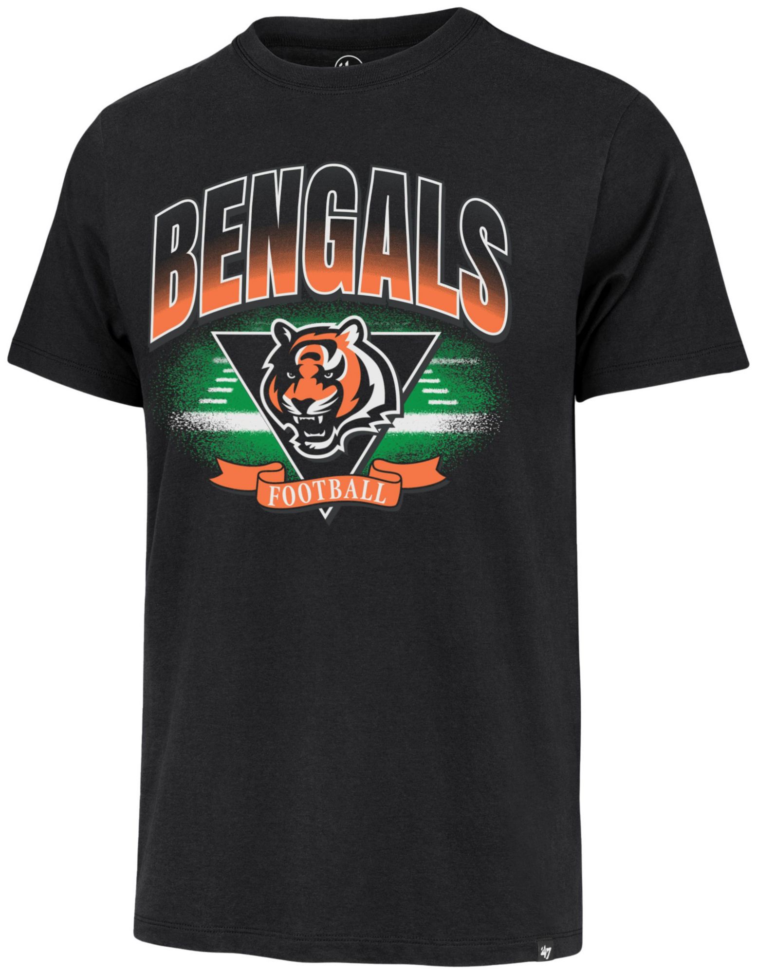 '47 Men's Cincinnati Bengals Black Arena Fade Franklin T-Shirt