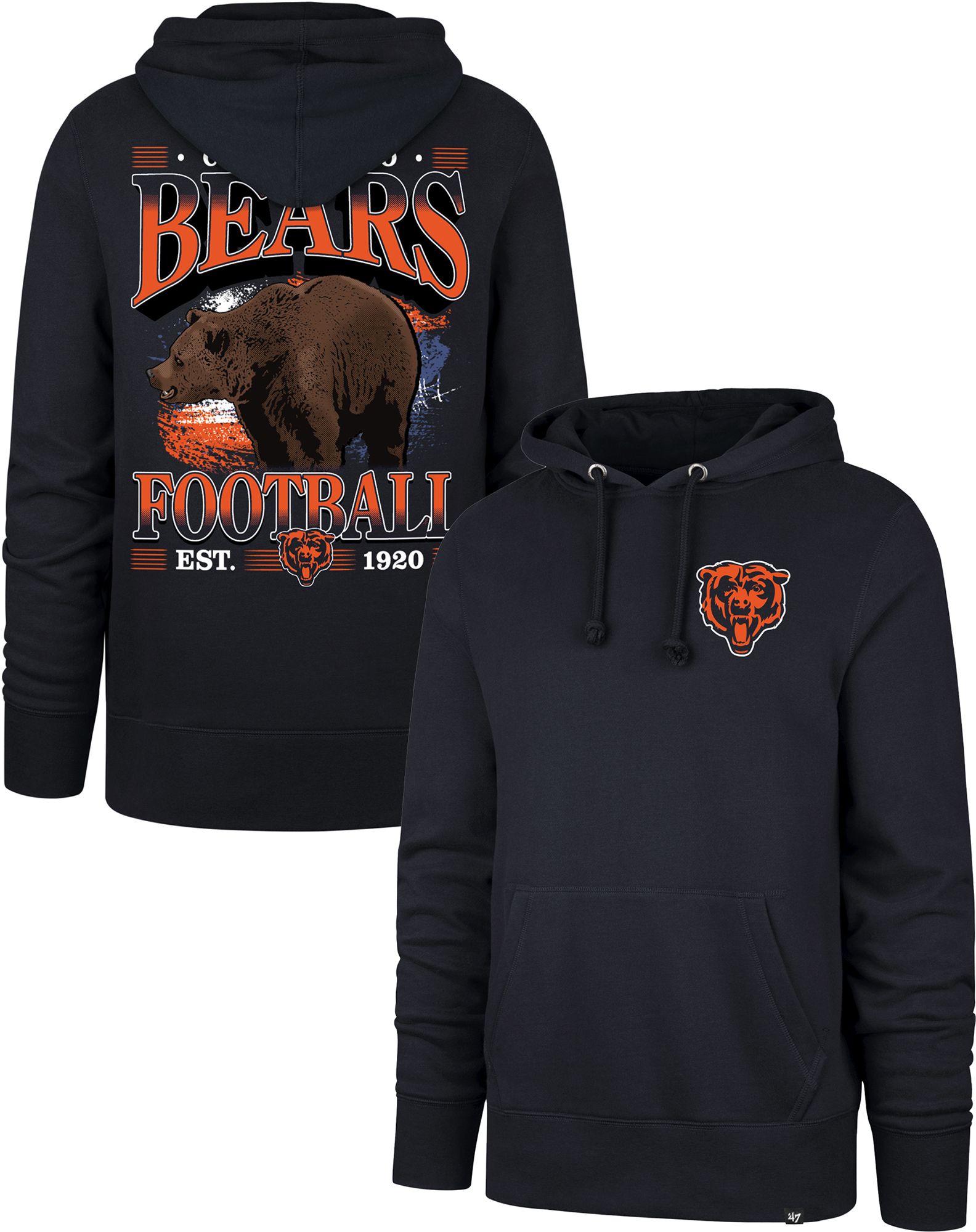 '47 Men's Chicago Bears Navy Regional Headline Hoodie