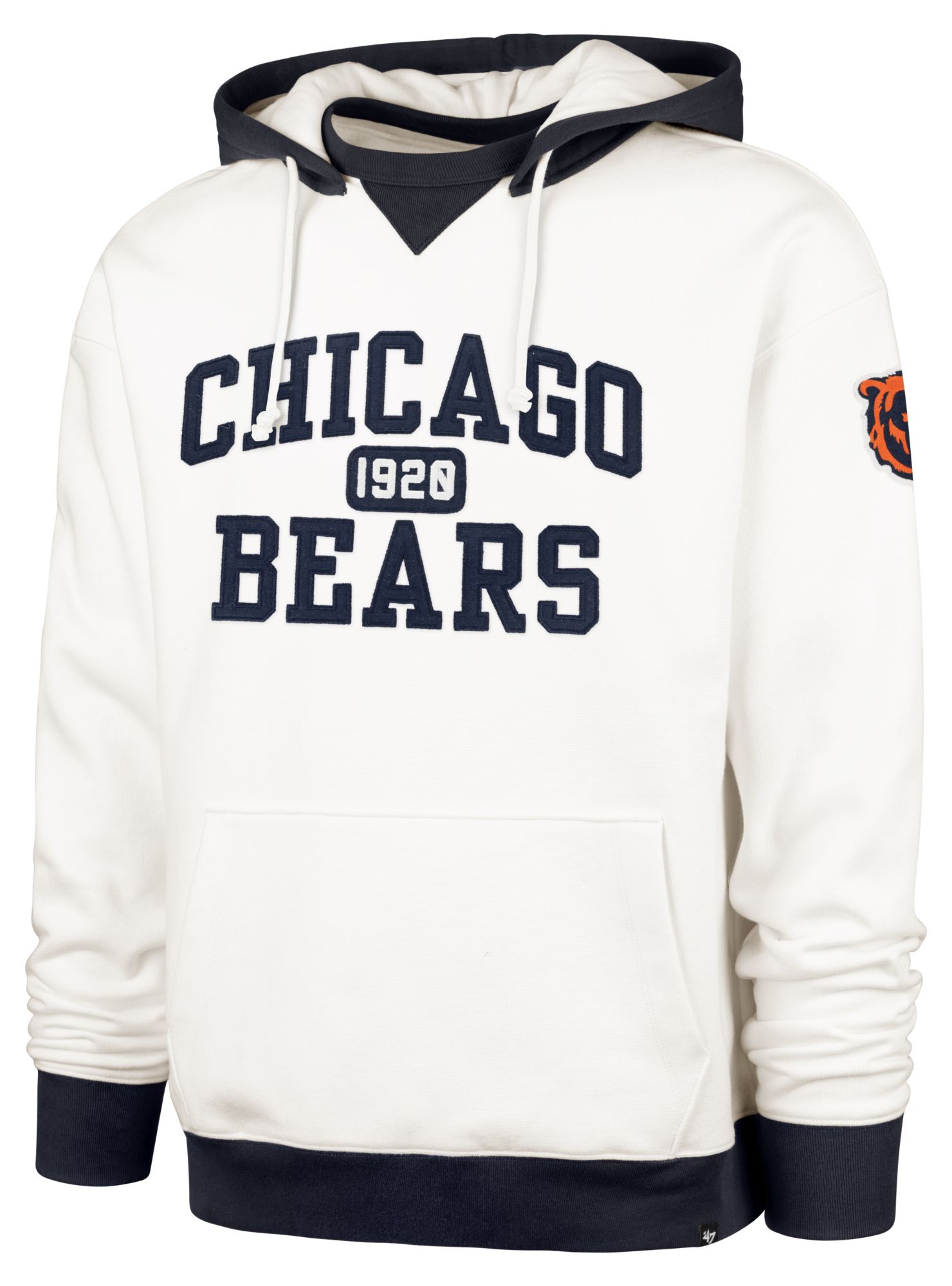 '47 Men's Chicago Bears Beige Skipper Pullover Hoodie