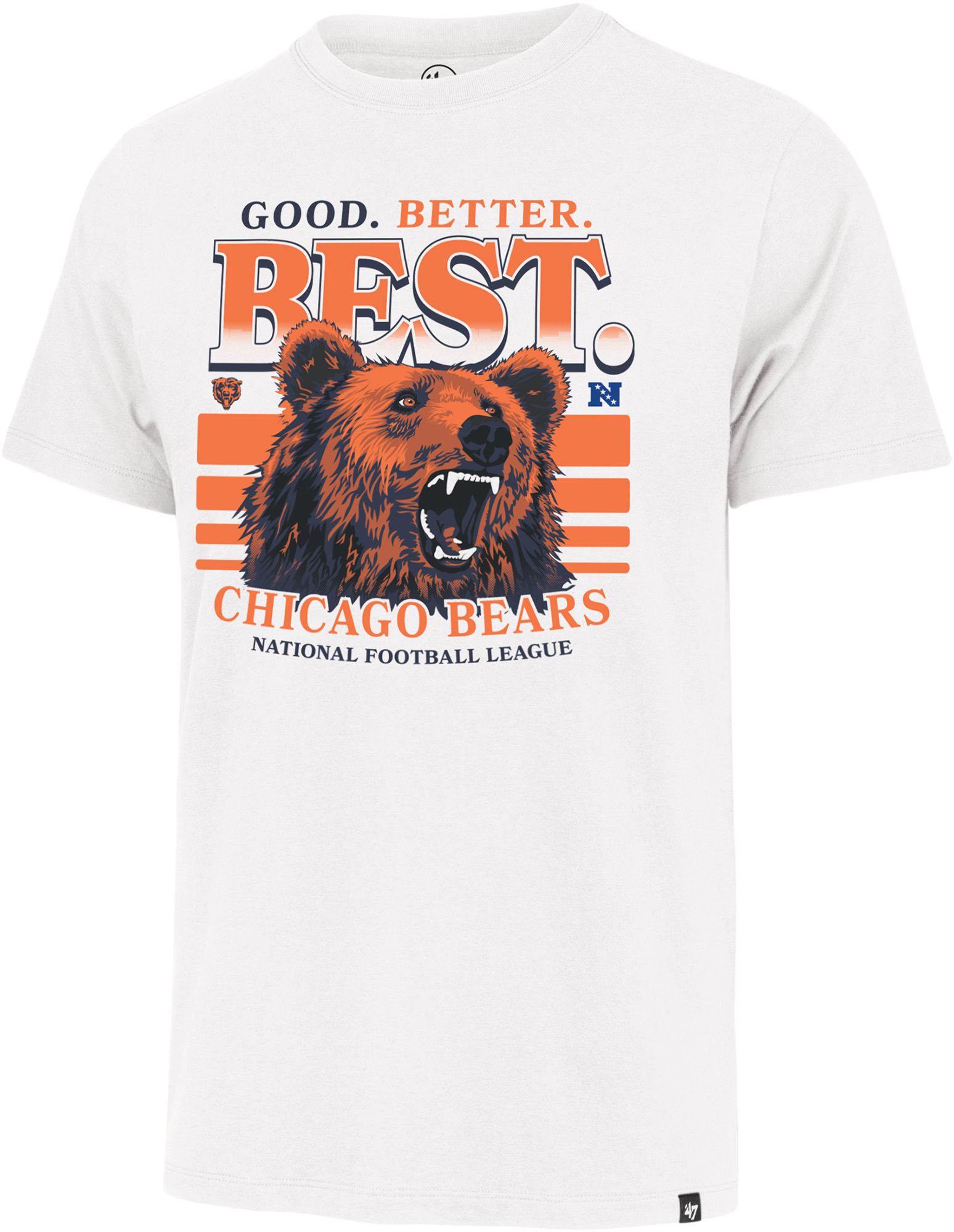 '47 Men's Chicago Bears White Good Better Best Regional T-Shirt