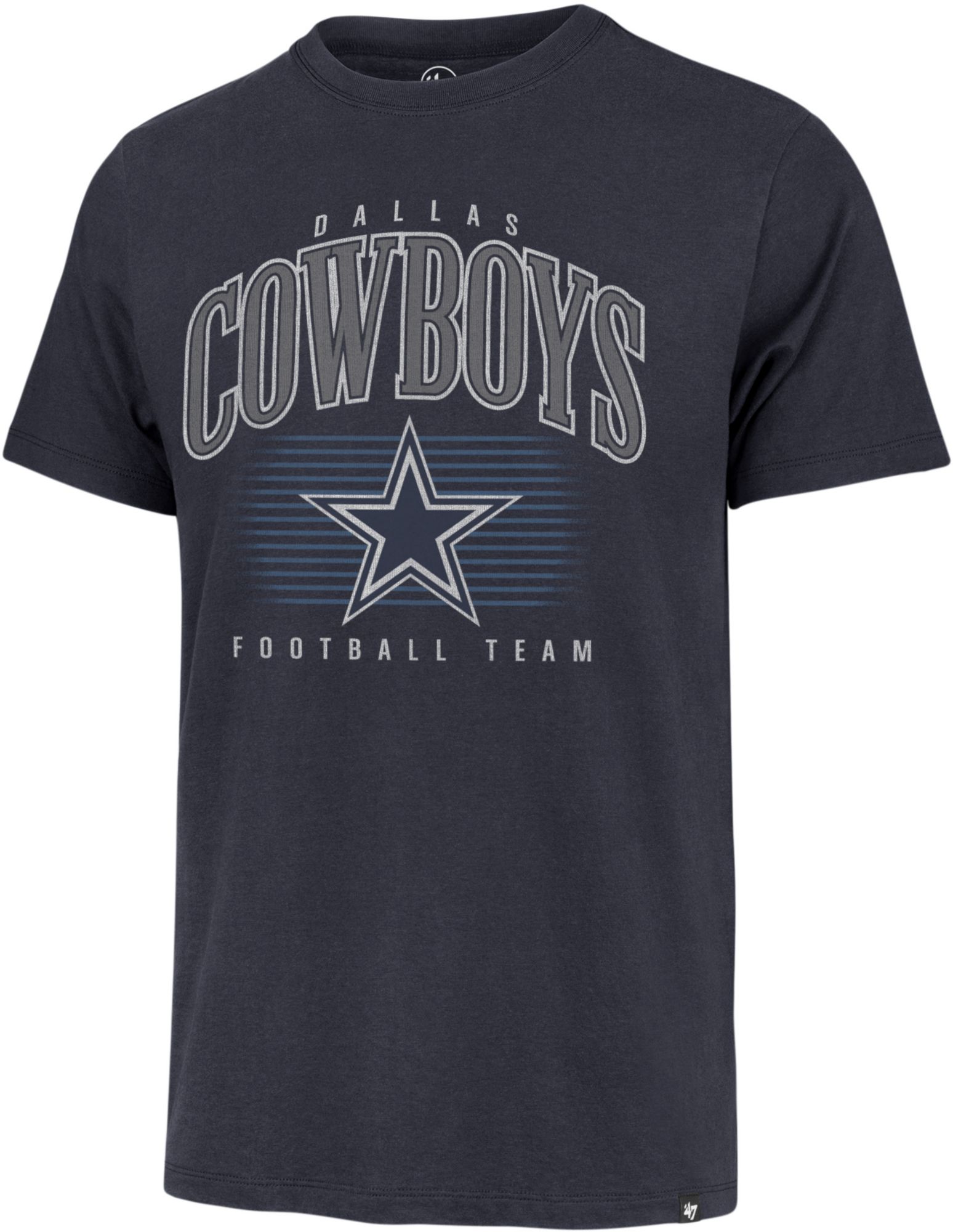 '47 Men's Dallas Cowboys Navy Double Header Franklin T-Shirt