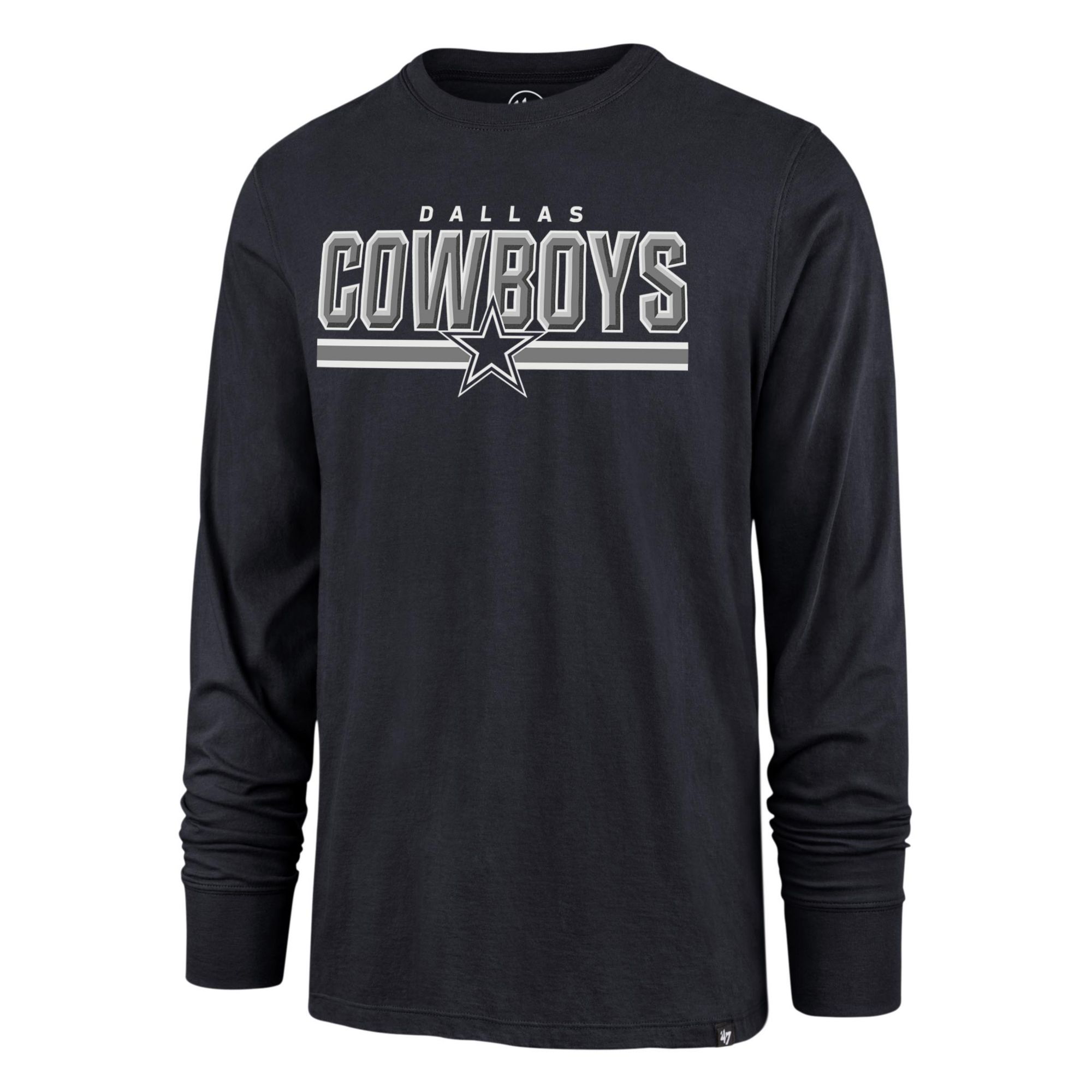 '47 Men's Dallas Cowboys Navy Edge Blitz Rival Long Sleeve T-Shirt