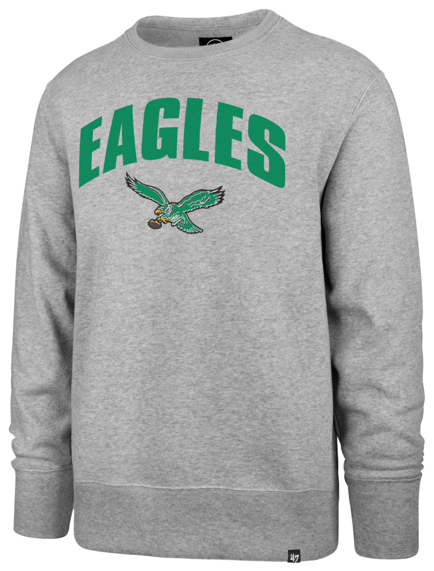 '47 Men's Philadelphia Eagles Strider Grey Pullover Hoodie