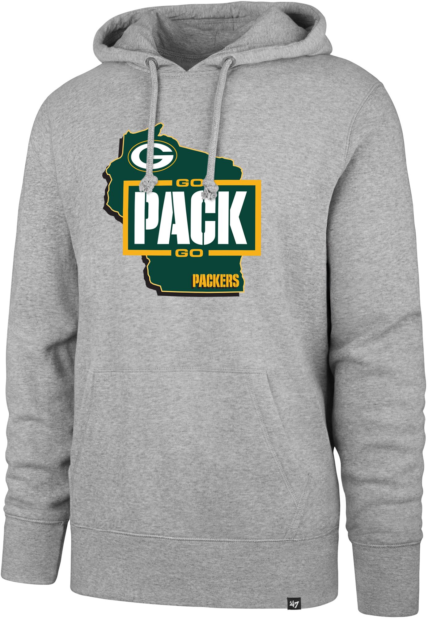 '47 Men's Green Bay Packers Gray Regional Headline Hoodie