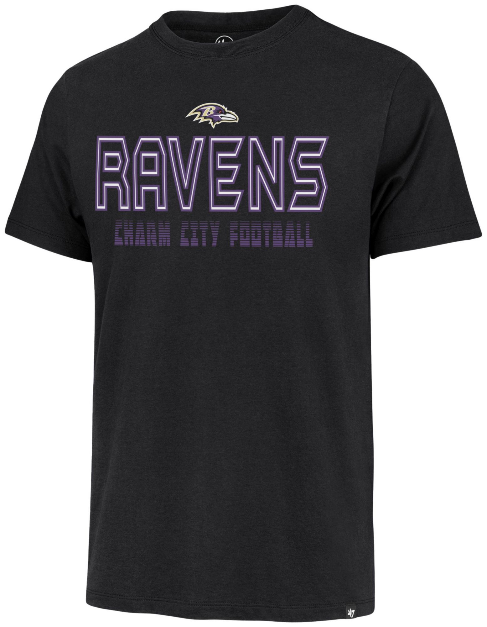 '47 Men's Baltimore Ravens Black Byline Franklin T-Shirt