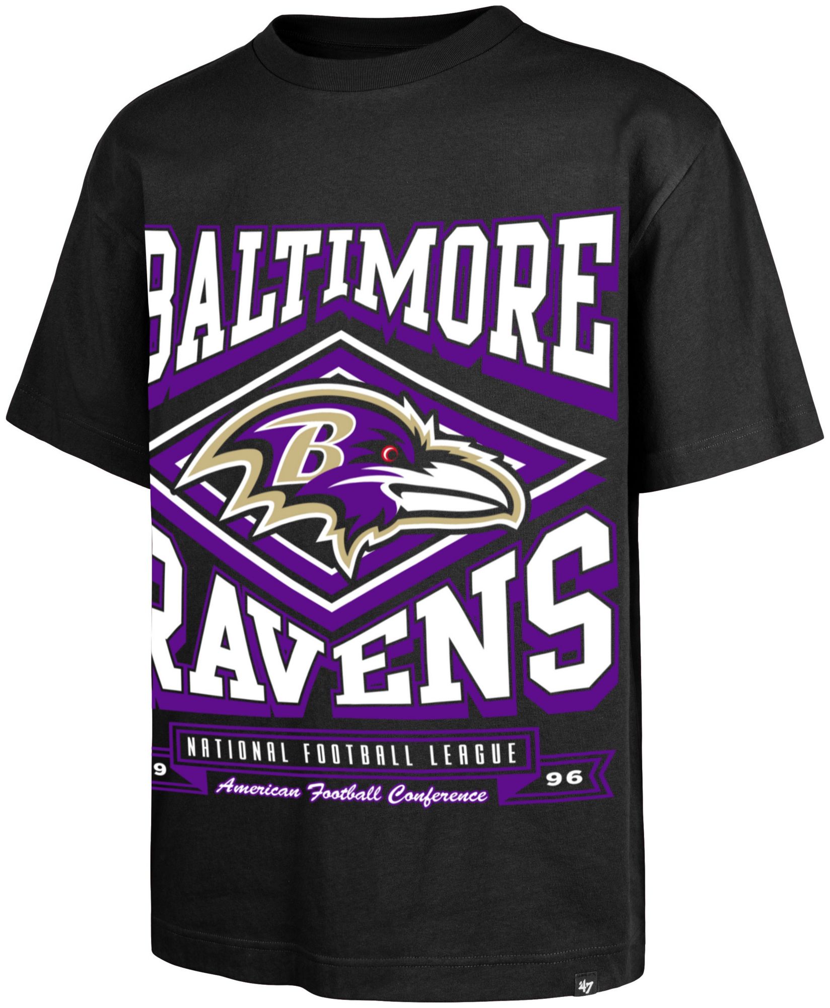 '47 Men's Baltimore Ravens Black Heater Foundation T-Shirt