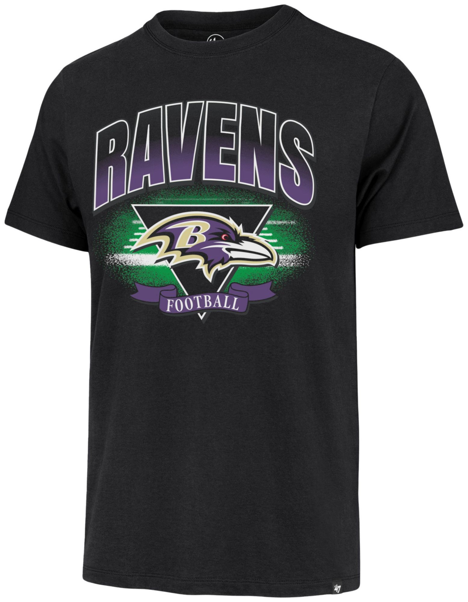 '47 Men's Baltimore Ravens Black Arena Fade Franklin T-Shirt