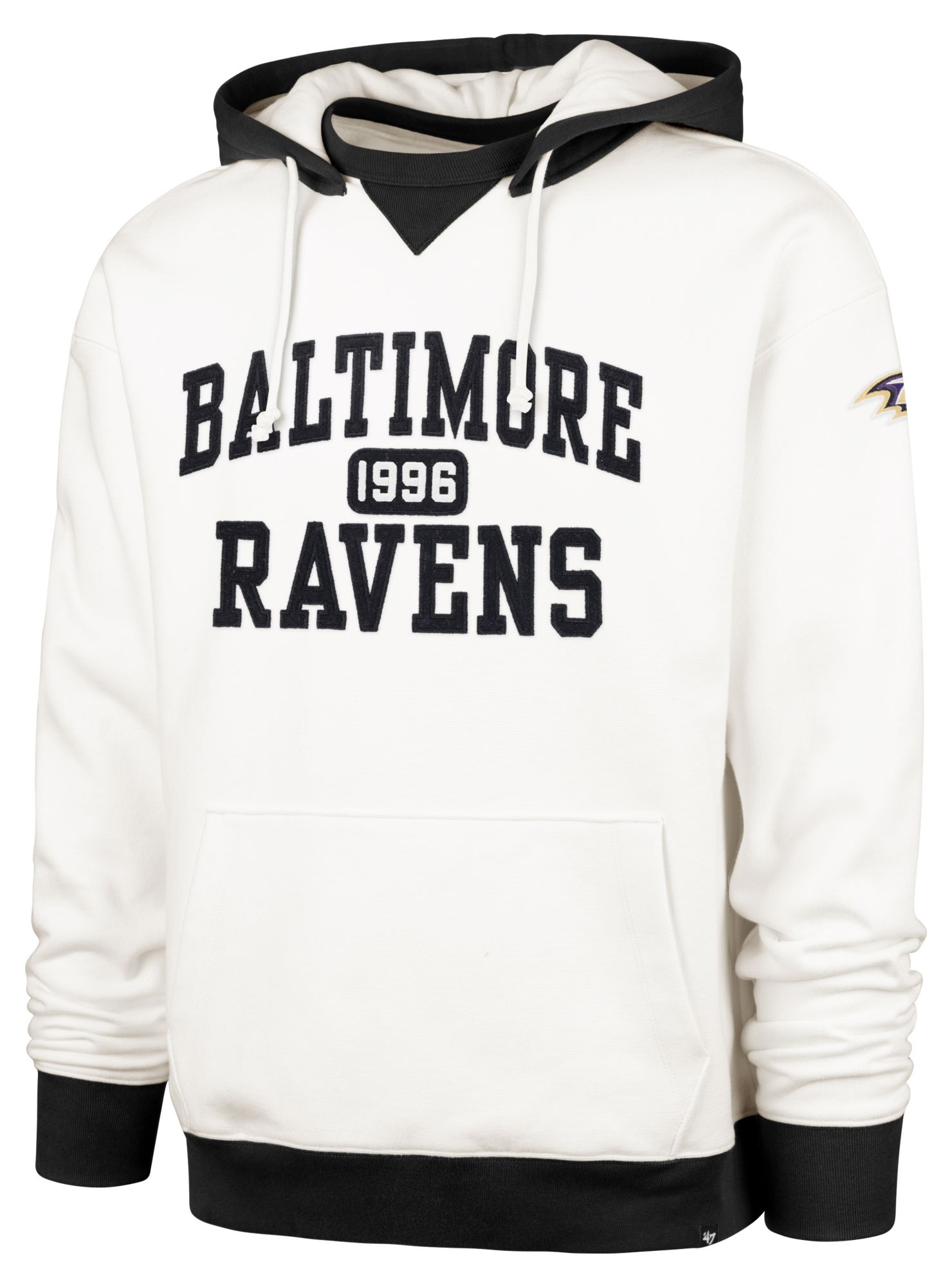 '47 Men's Baltimore Ravens Beige Skipper Pullover Hoodie