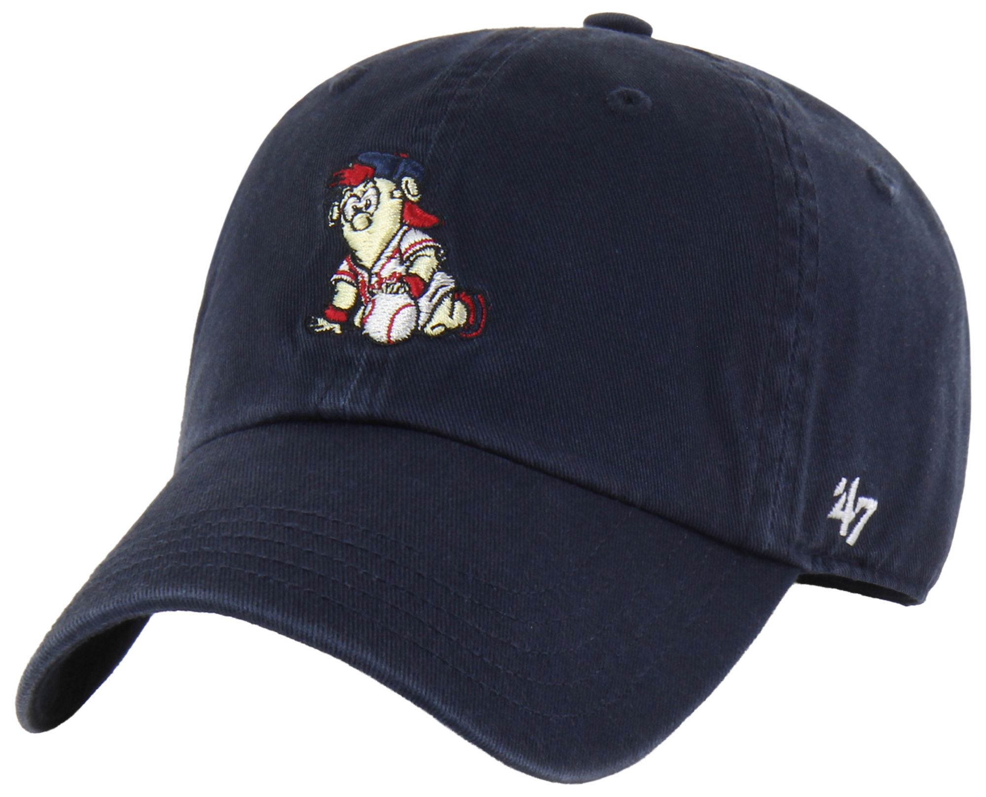 '47 Toddler Atlanta Braves Navy Mascot Clean Up Adjustable Hat