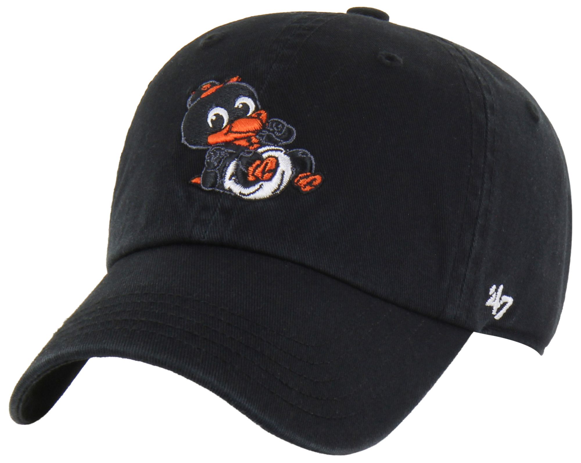 '47 Toddler Baltimore Orioles Black Mascot Clean Up Adjustable Hat