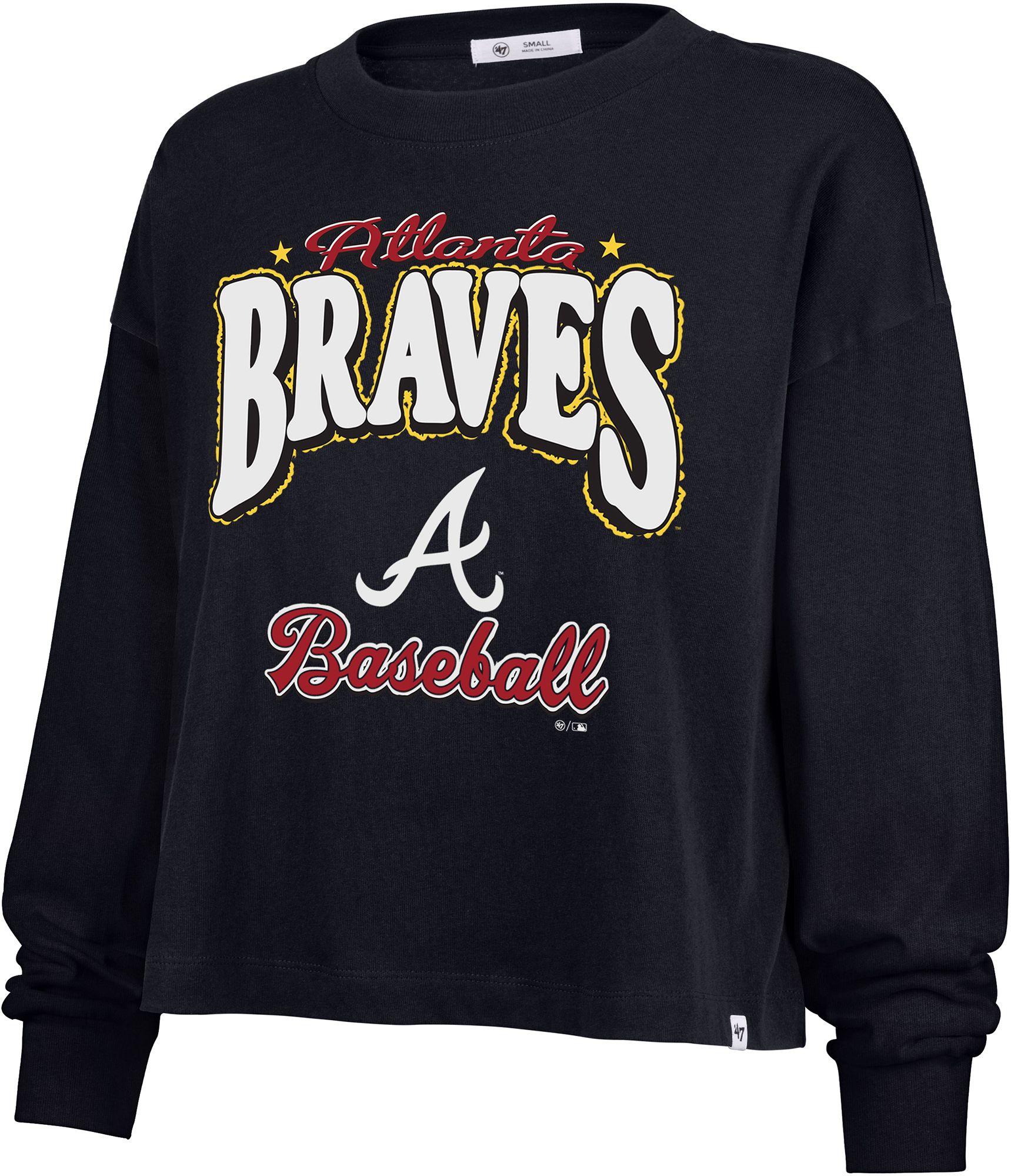 '47 Women's Atlanta Braves Navy Sydney Vibe Long Sleeve Shirt
