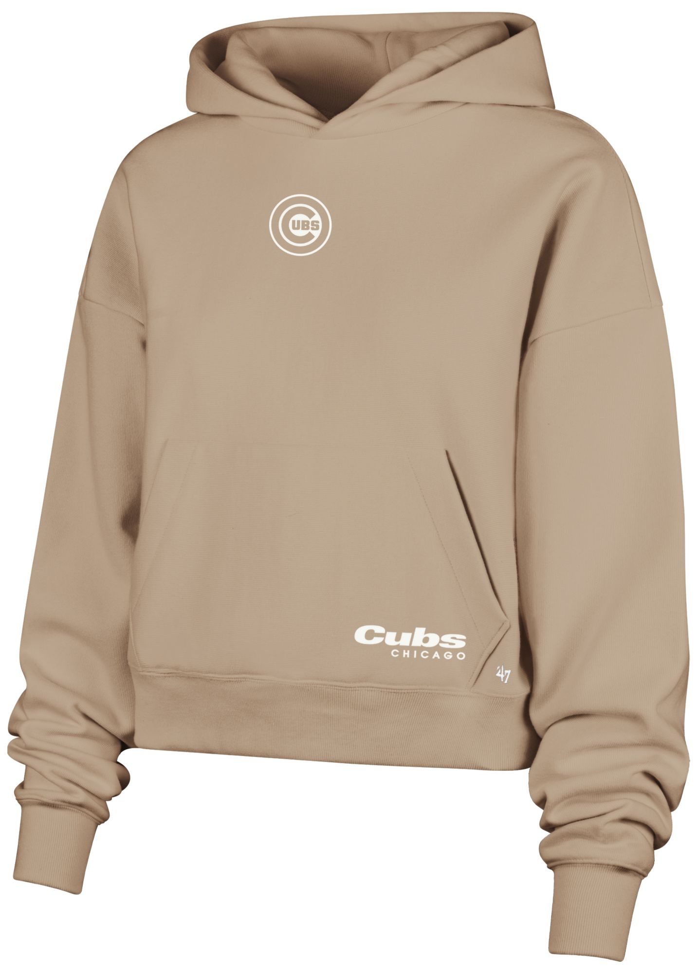 '47 Women's Chicago Cubs Tan Sue Foundation Pullover Hoodie