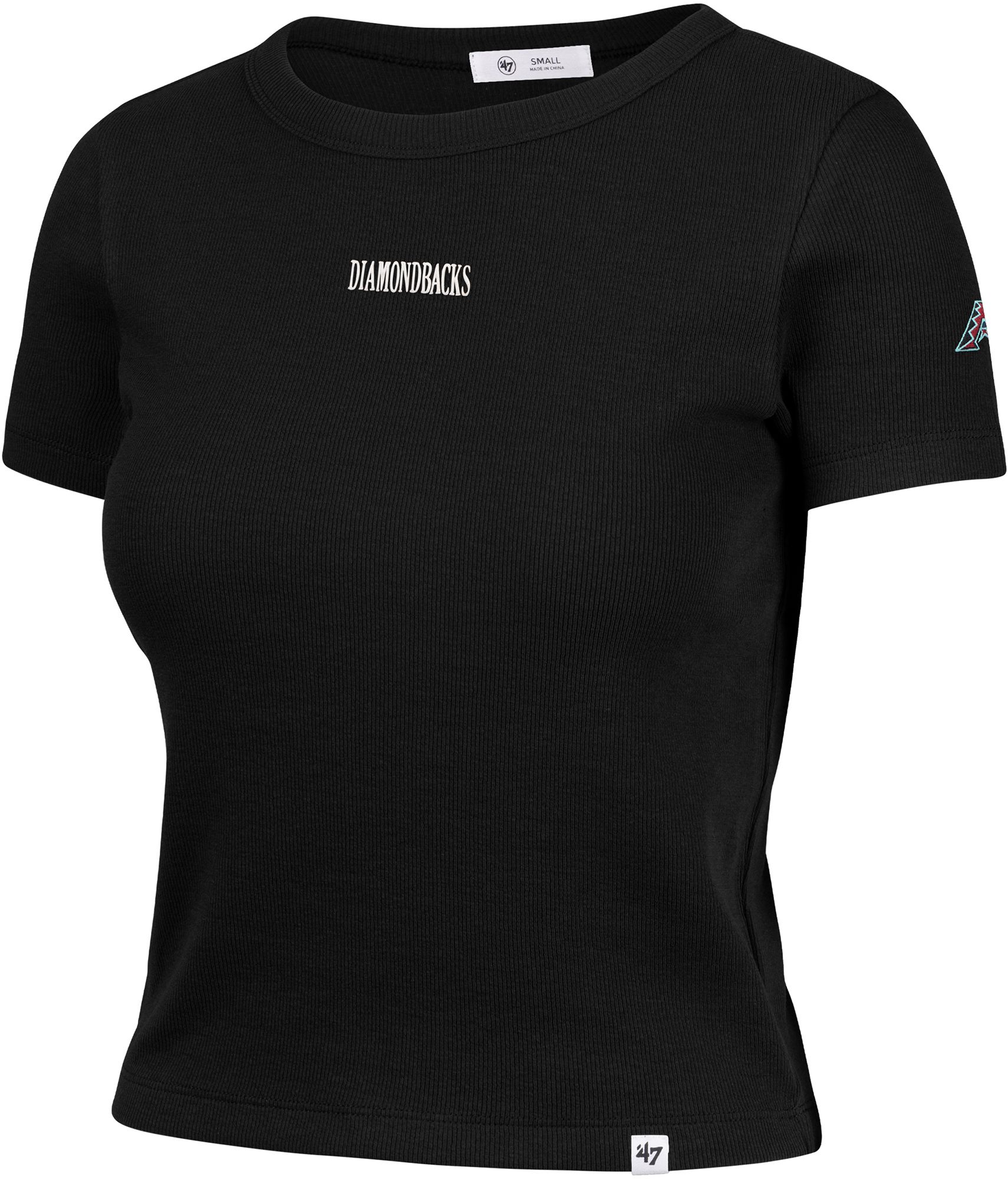 '47 Women's Arizona Diamondbacks Black With Love Baby Ribbed T-Shirt