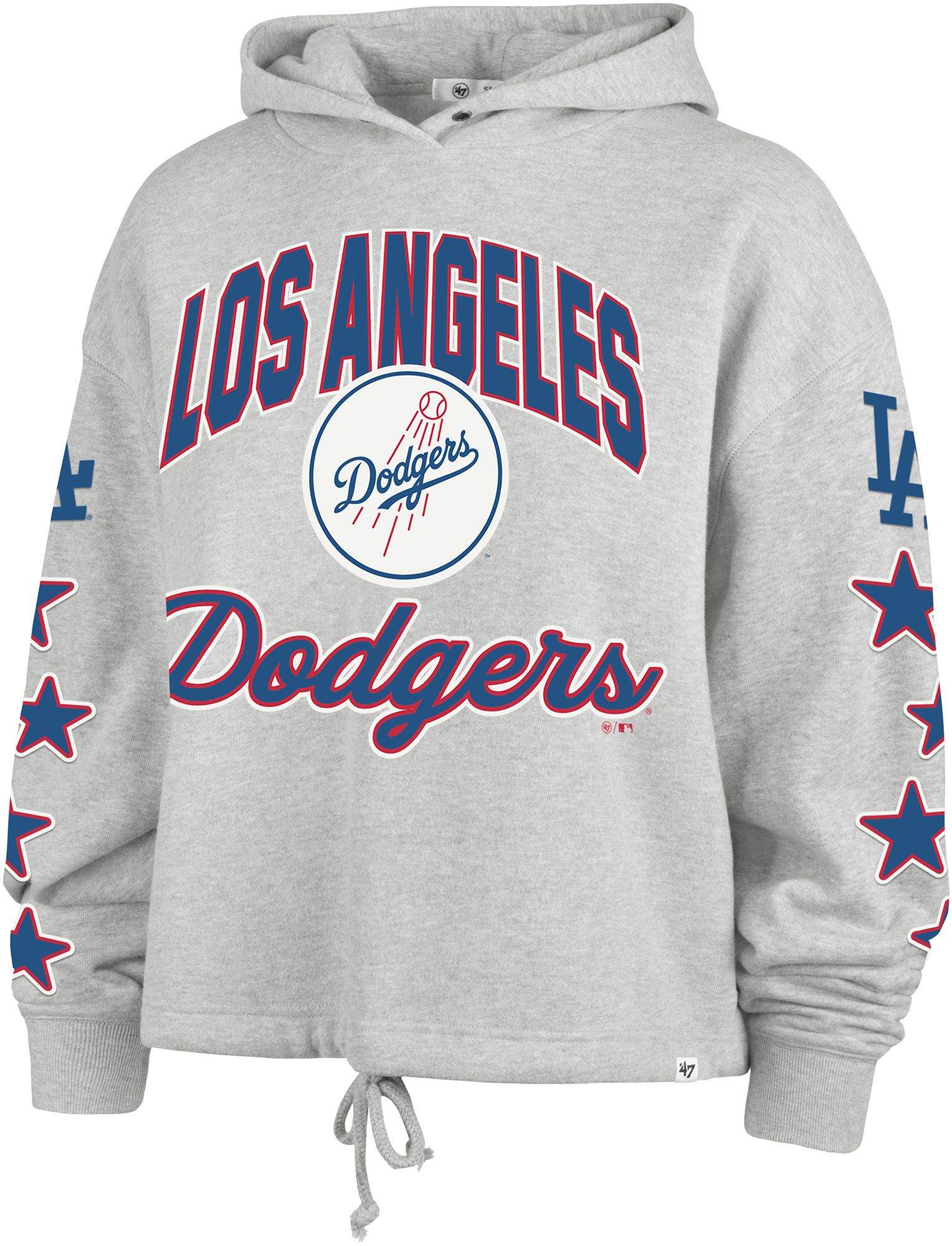 '47 Women's Los Angeles Dodgers Gray Venice Starry Eyed Hoodie