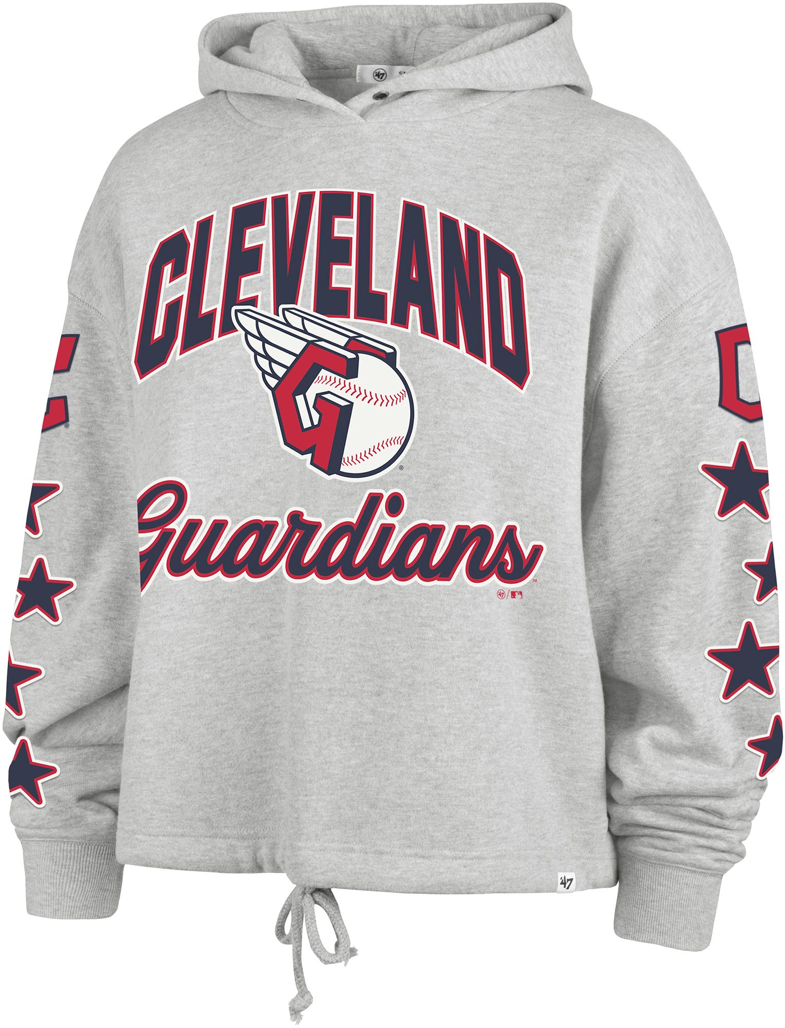 '47 Women's Cleveland Guardians Gray Venice Starry Eyed Hoodie
