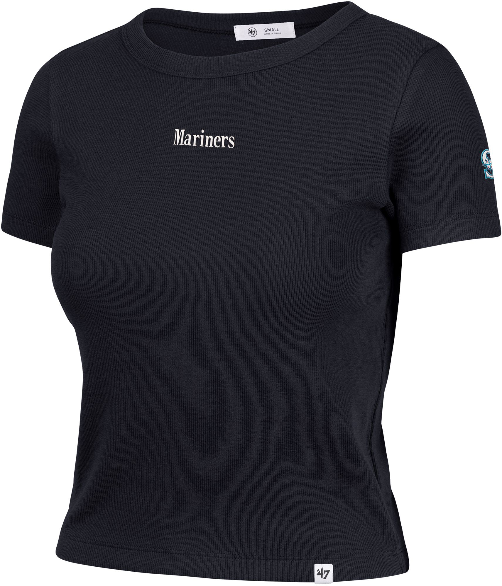 '47 Women's Seattle Mariners Navy With Love Baby Ribbed T-Shirt